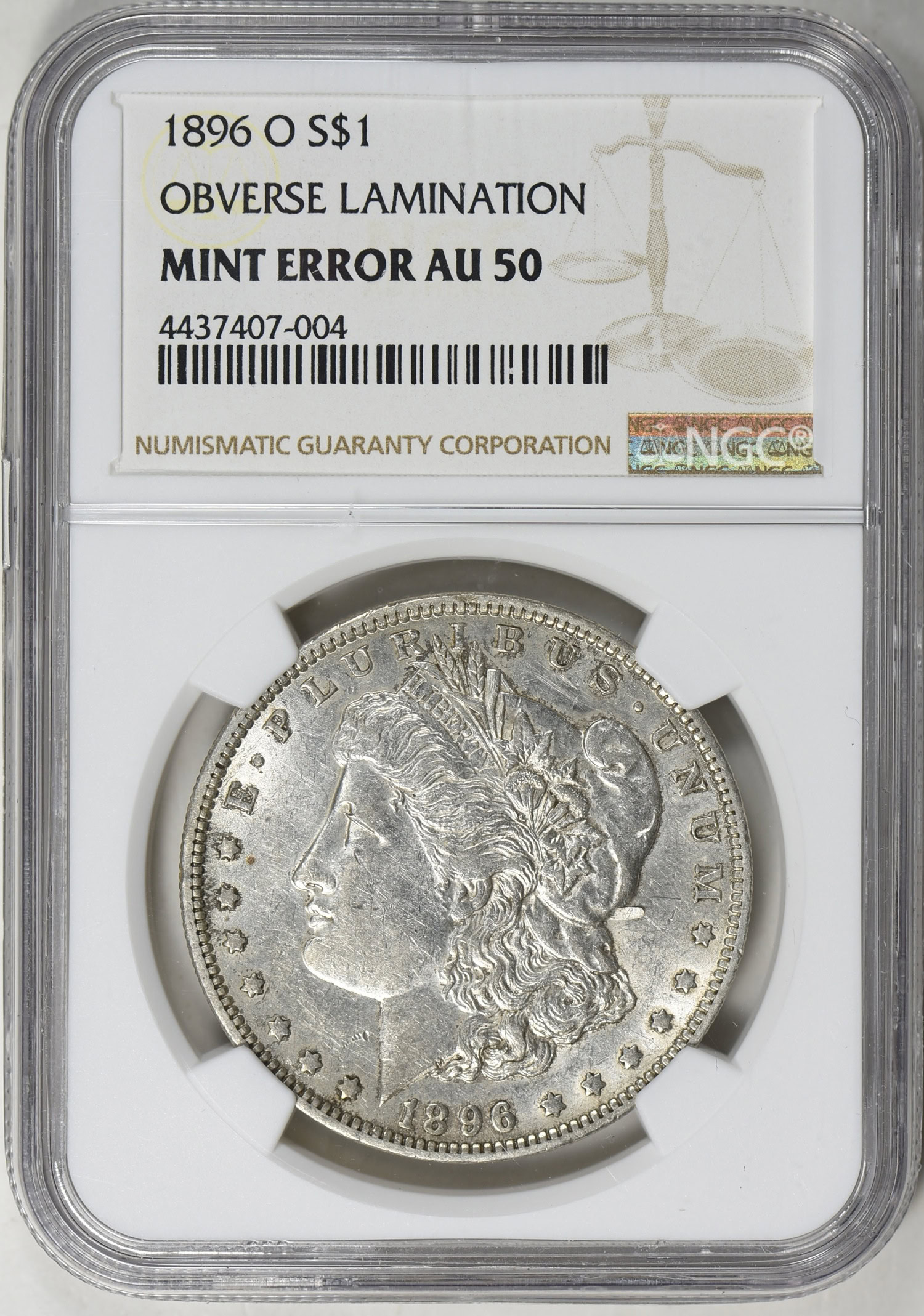 1896年　一円銀　右丸銀　NGC AU DETAILS 1896年 一円銀 右丸銀 NGC AU DETAILS 1896年 一円銀 右丸銀 NGC AU