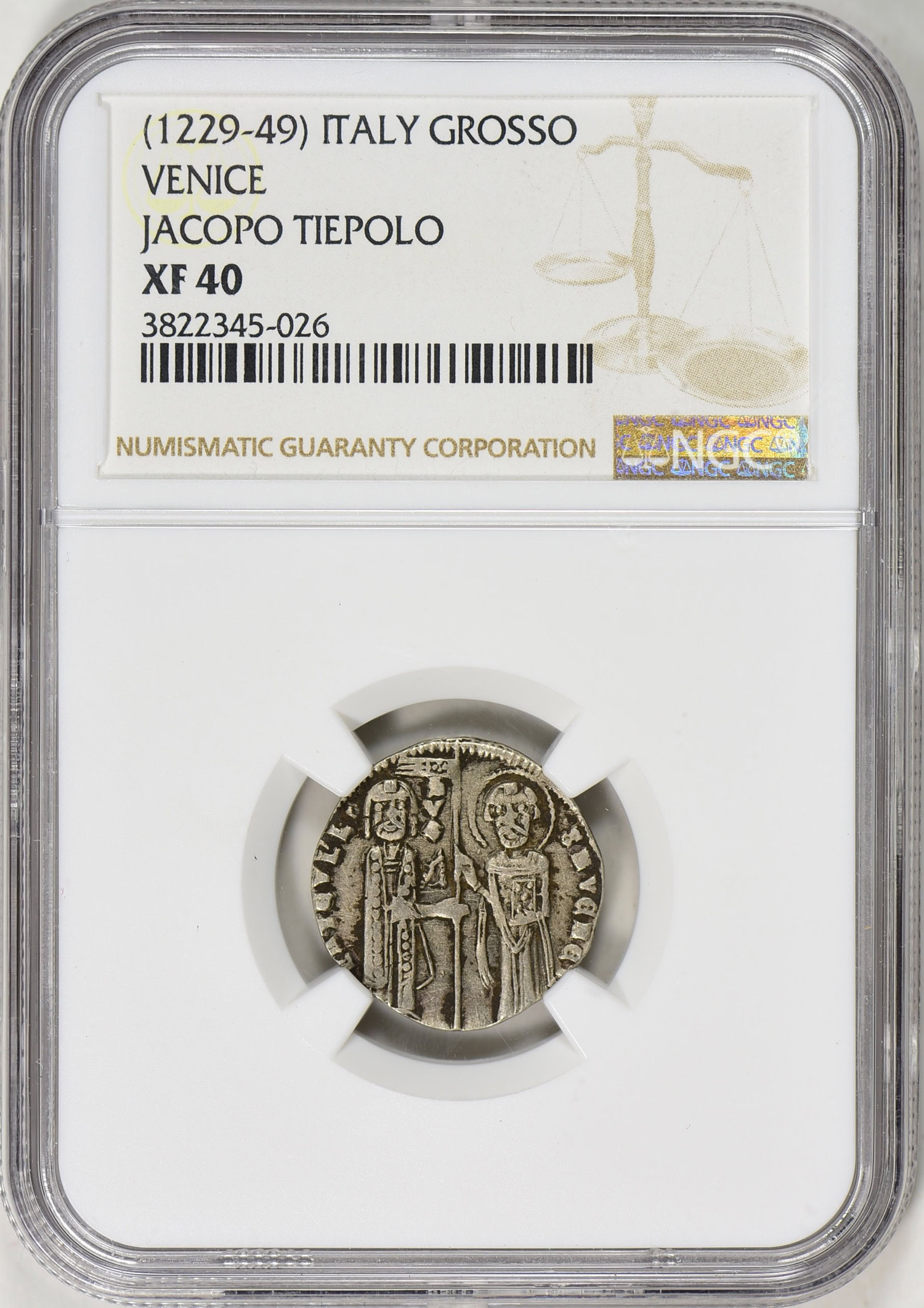 Italy, Venice. Jacopo Tiepolo (1229-1249) Silver Grosso NGC XF-40 | NGC ...