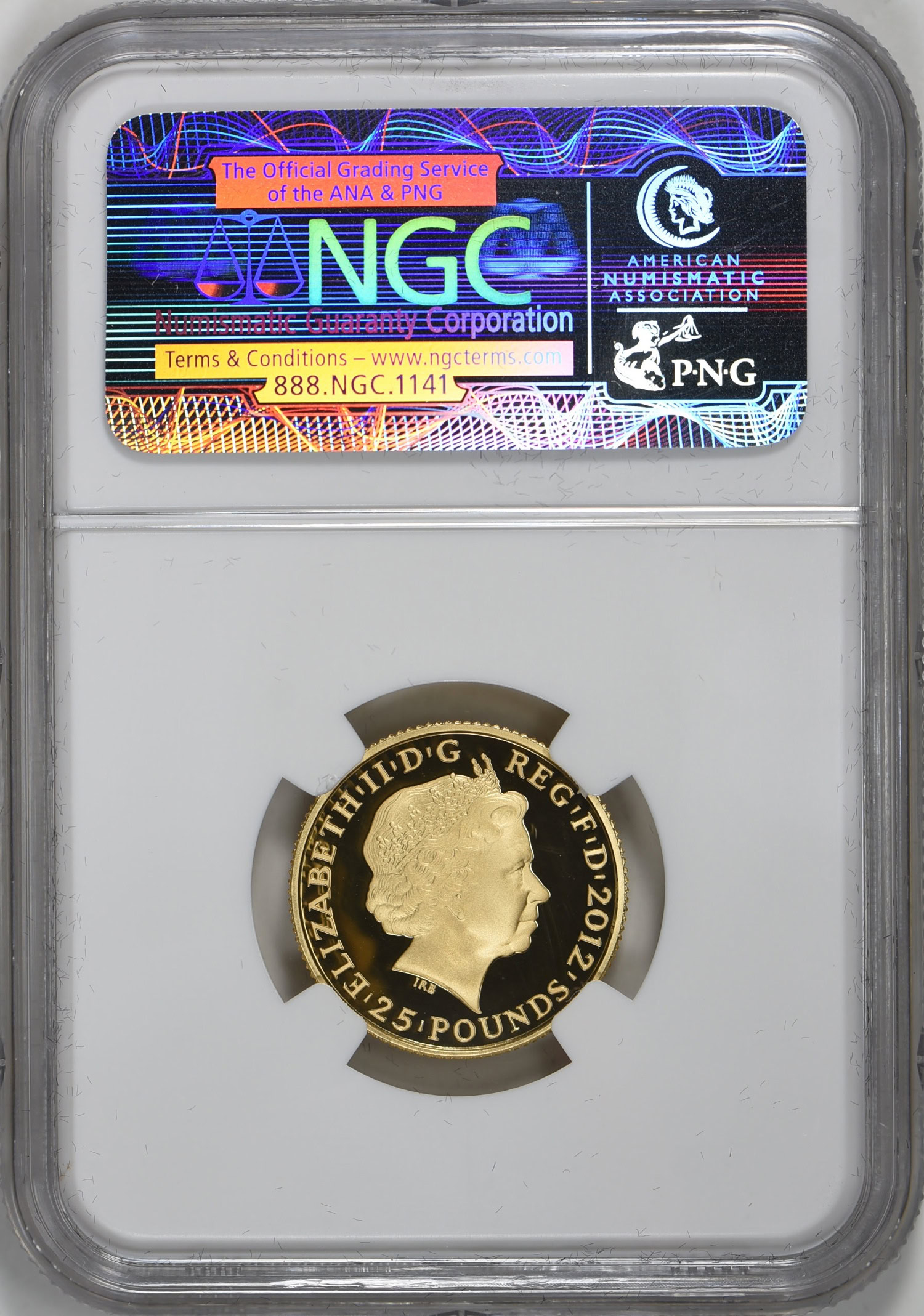 2012　イギリス　ロンドン オリンピック　 25ポンド　　NGC Great Britain 2012 Gold 25 and 100 Pounds London Olympics Stronger