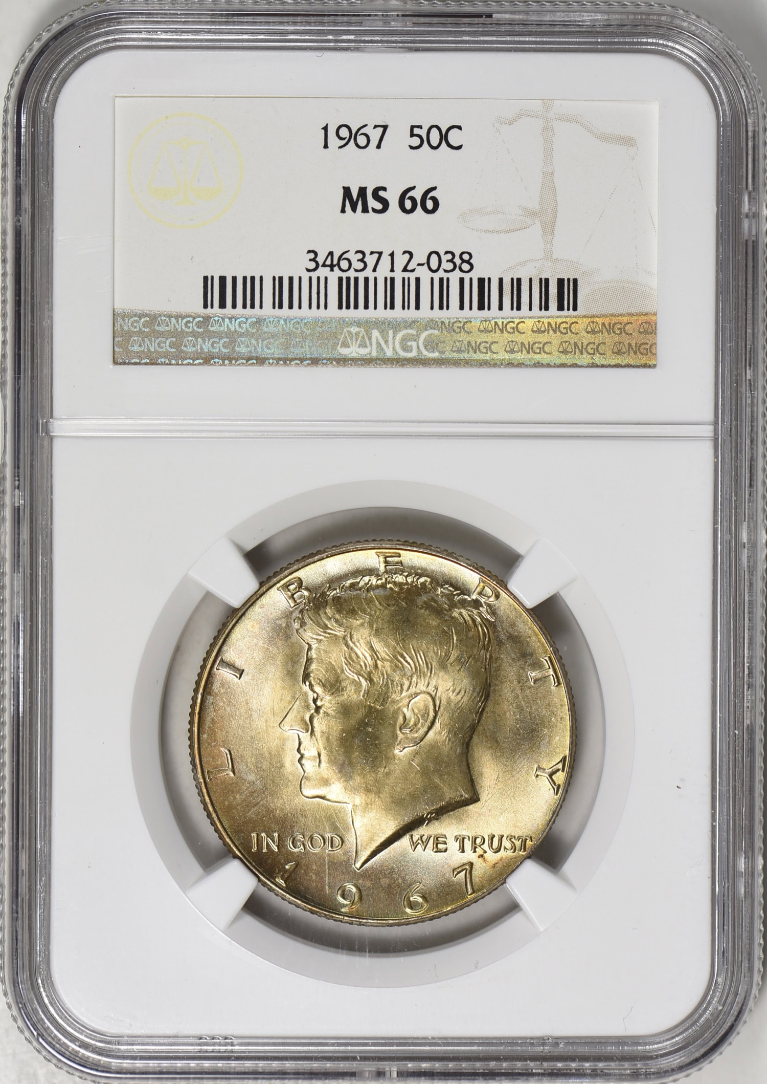 1967 Kennedy Half Dollar NGC MS-66 (Item 548125