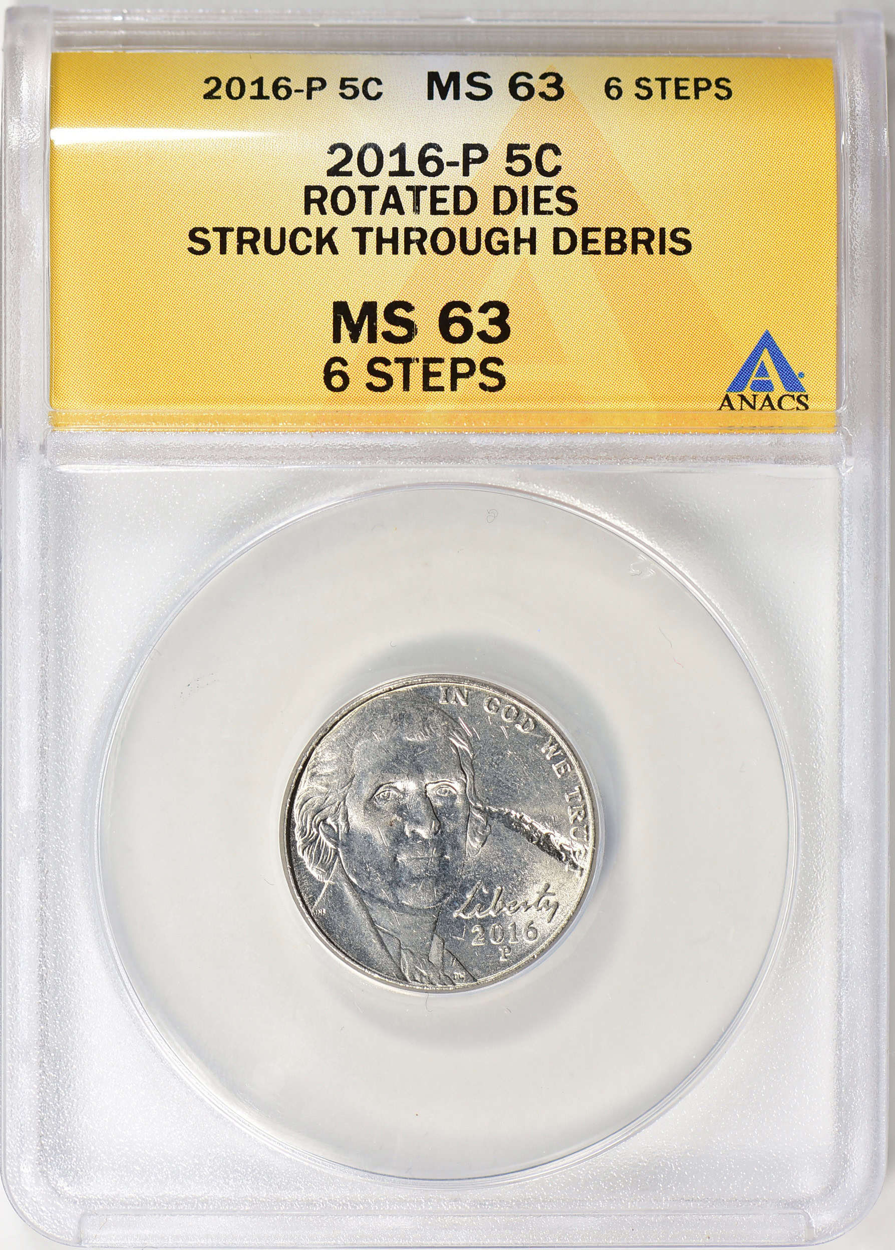 ANACS MS63 アメリカ 25セント 1985p ミントエラー ANACS MS63 アメリカ 25セント 1985p ミントエラー（2001 D