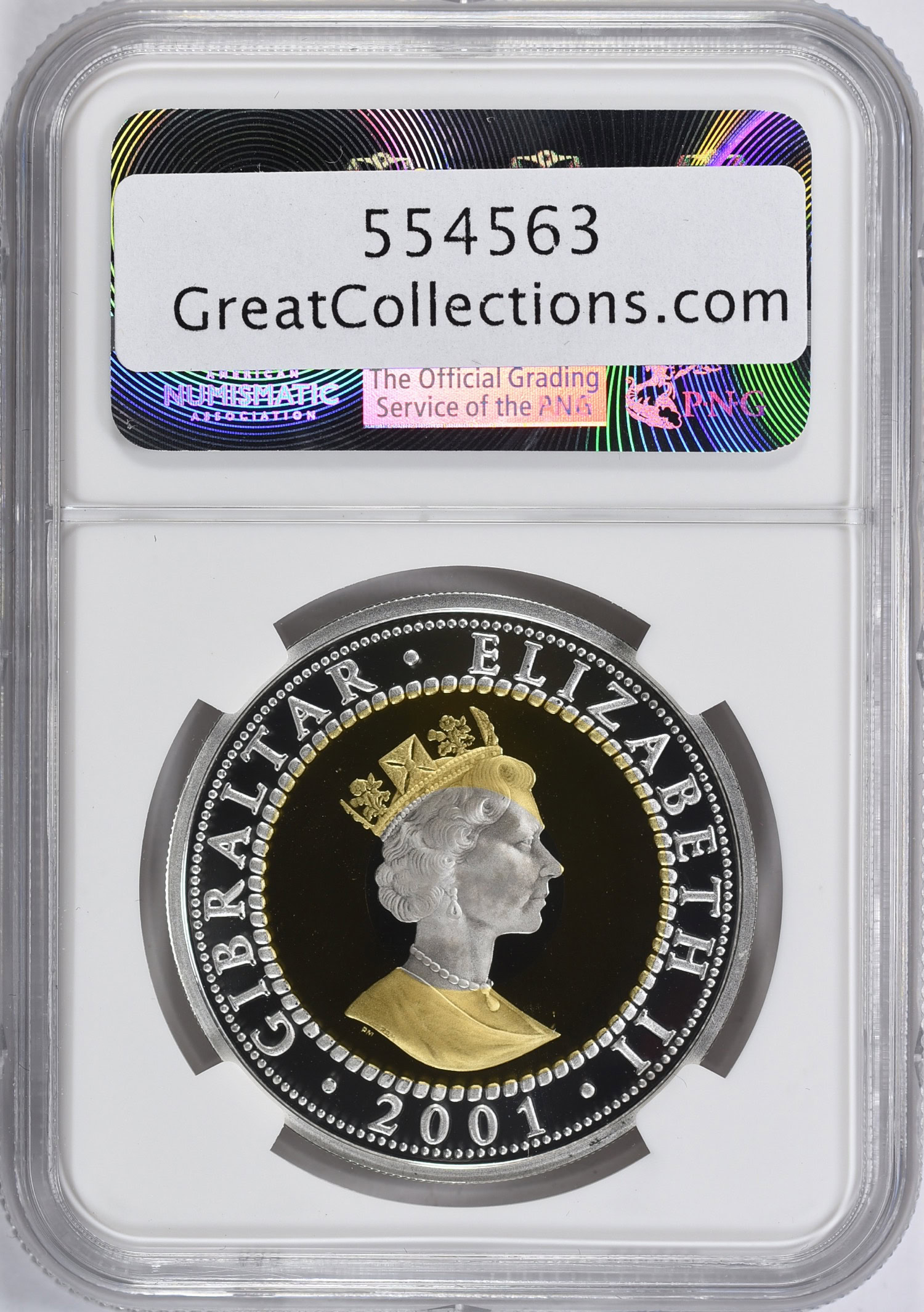 Gibraltar 2001 1 Crown Tri-Metal (Gold, Silver, and Platinum) 21st