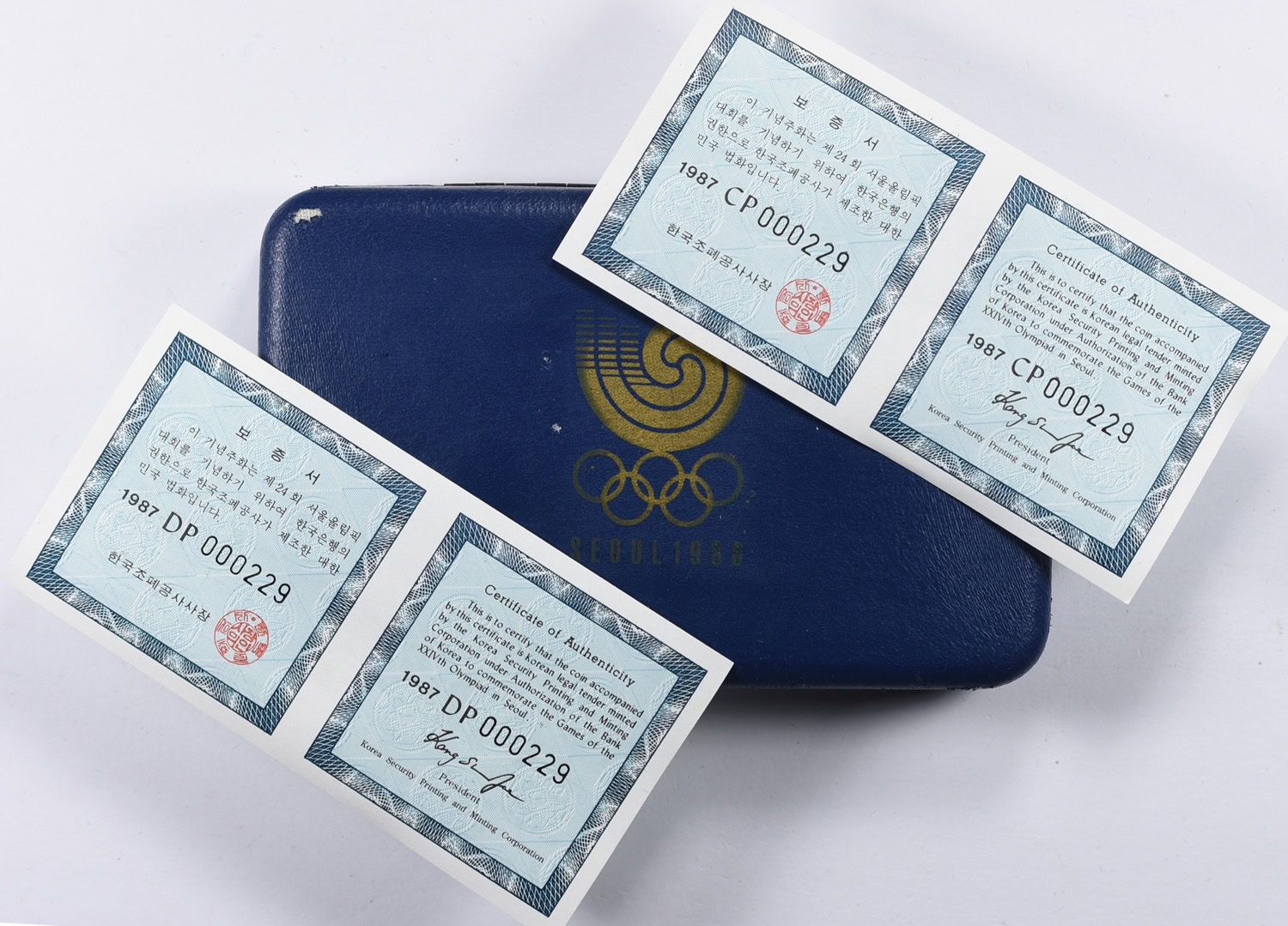 South Korea 1987 Silver 5,000 and 10,000 Won Proof Set Seoul