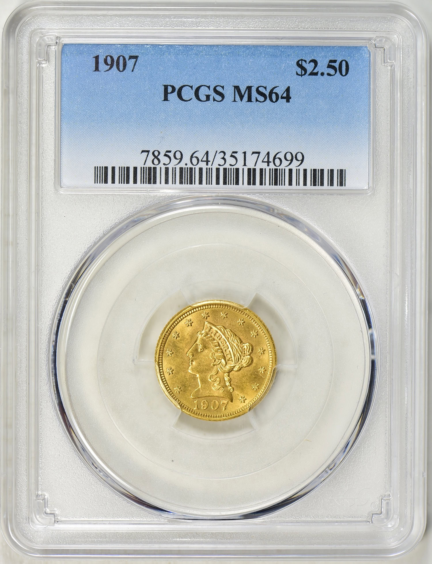 1907 Liberty Gold Quarter Eagle PCGS MS-64 (Item 573014