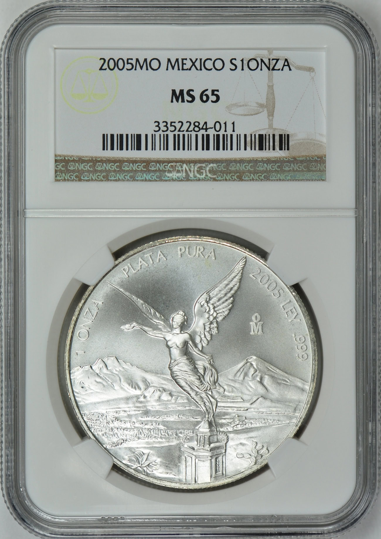20世紀貨幣コレクション Mexico 2005-Mo 1 Onza Silver Libertad NGC MS-65 | NGC Cert