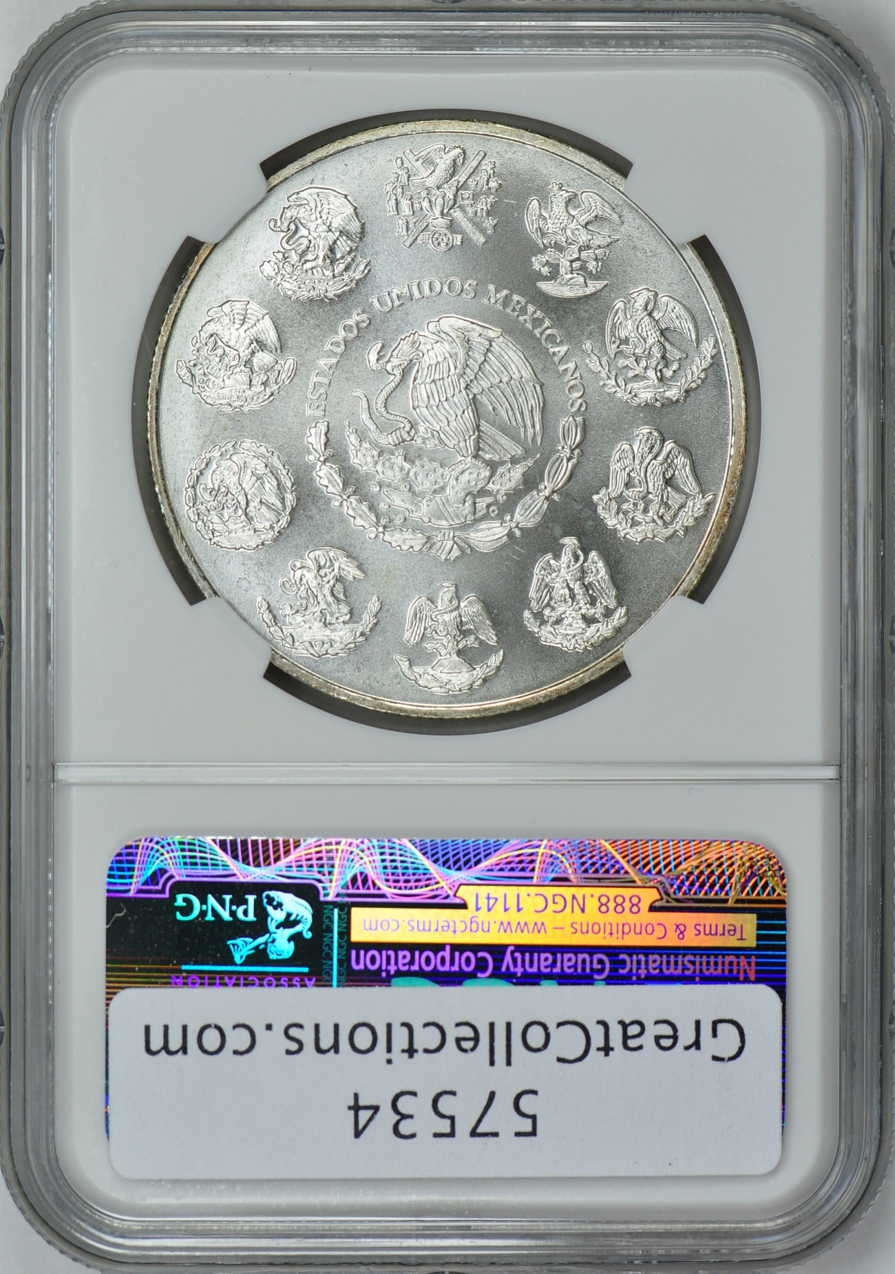 Mexico 2005-Mo 1 Onza Silver Libertad NGC MS-65 | NGC Cert