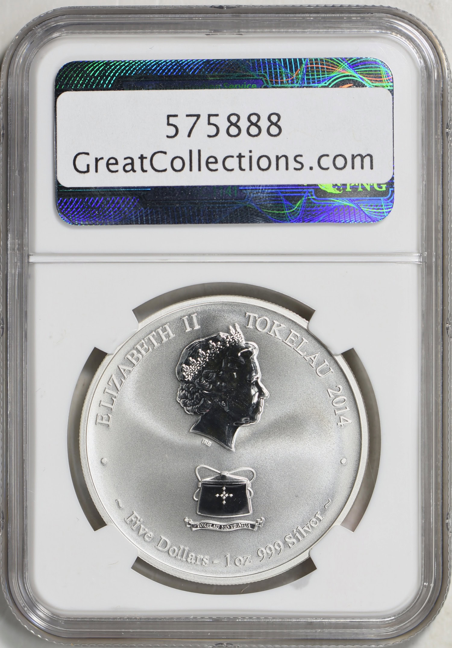 Tokelau 2014 S$5 Silver Year of the Horse NGC Gem Uncirculated
