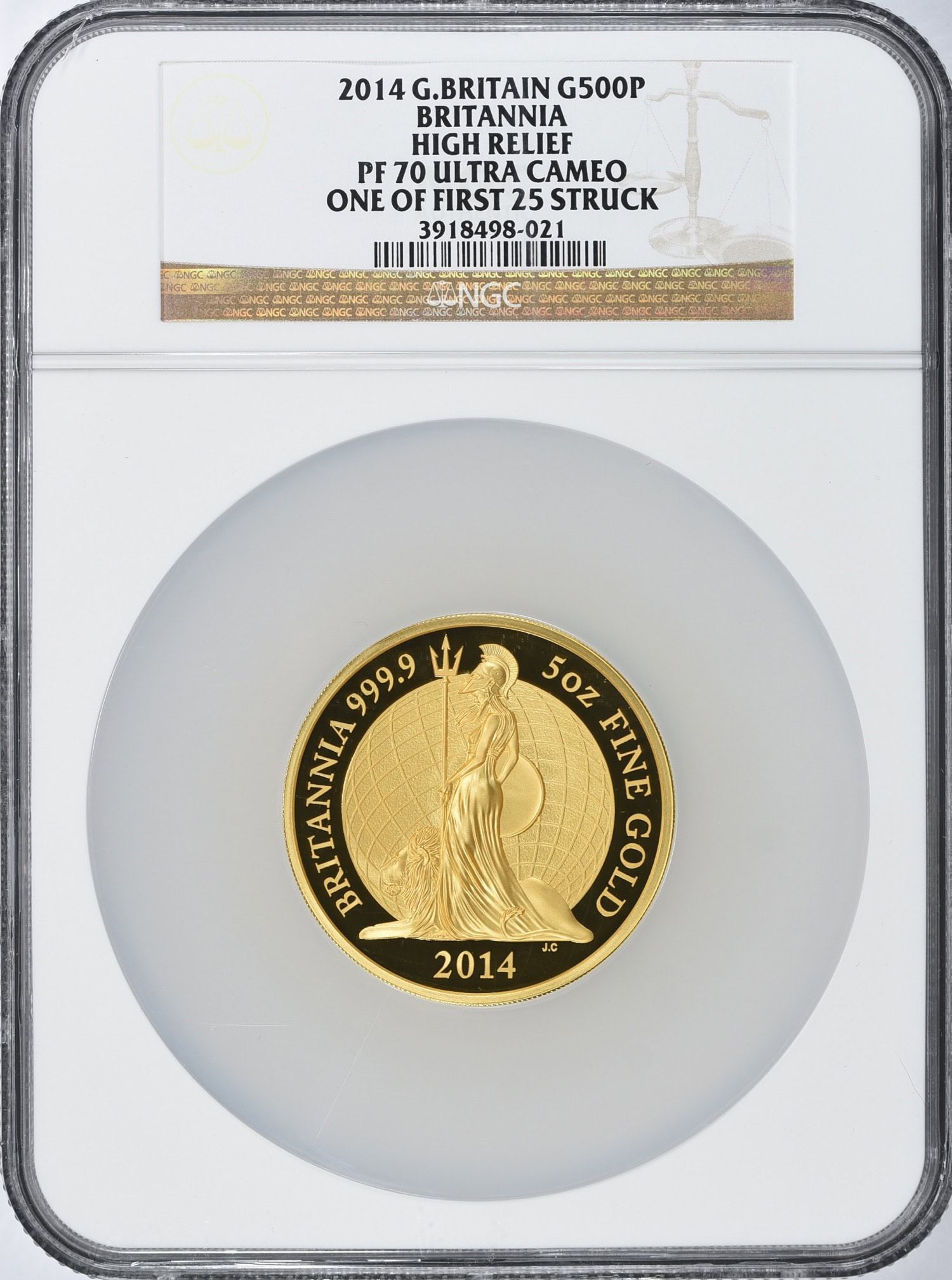 ☆金終【NGC Proof Like】1951 イギリス Crown ブリテン博覧会 未使用