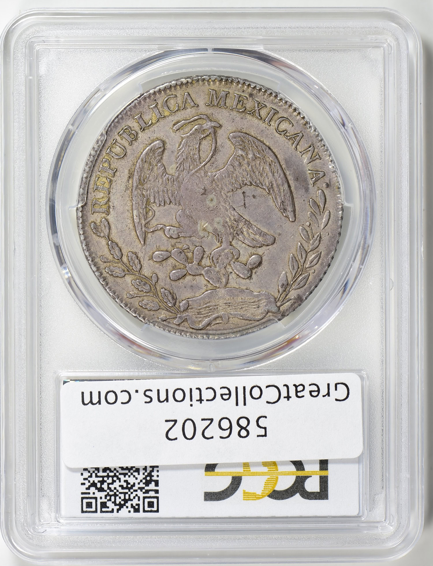 メキシコ様 Mexico 1882-Zs JS Silver 8 Reales 1845-1882 Dies With Full J KM