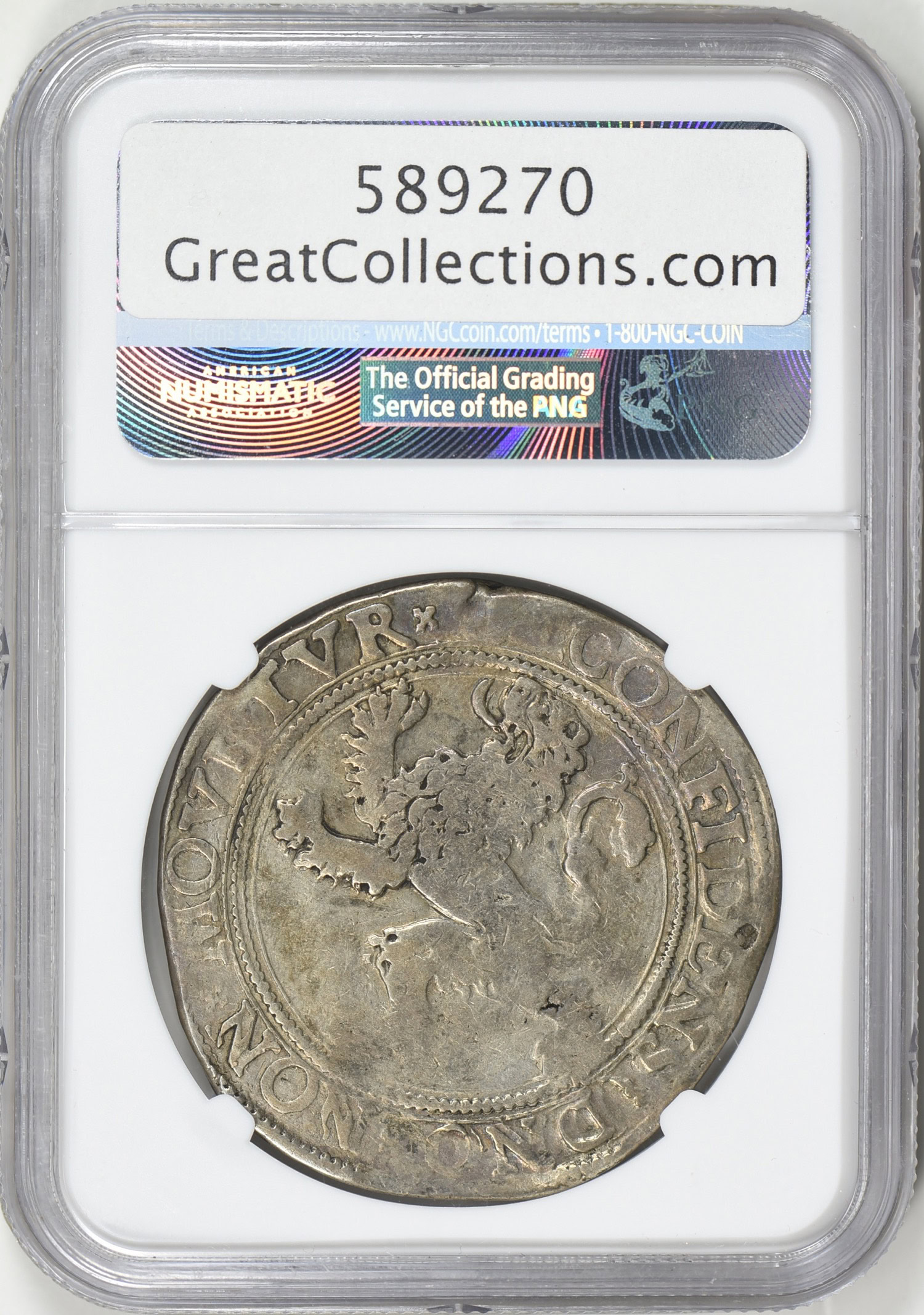 Netherlands - Holland 1576 Silver Lion Daalder Dav-8838 NGC VF-30
