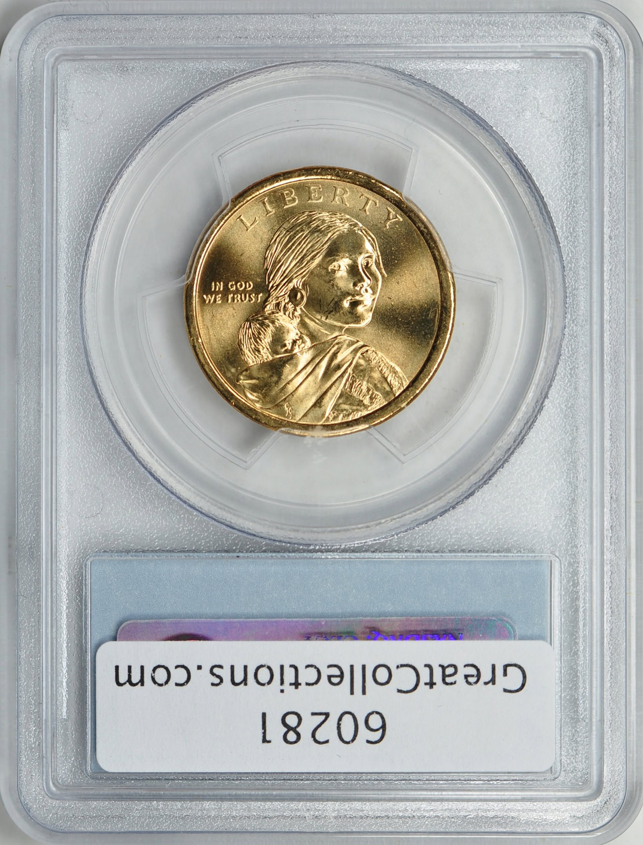 2009-P Sacagawea Dollar Native American. Position A, Weak Edge