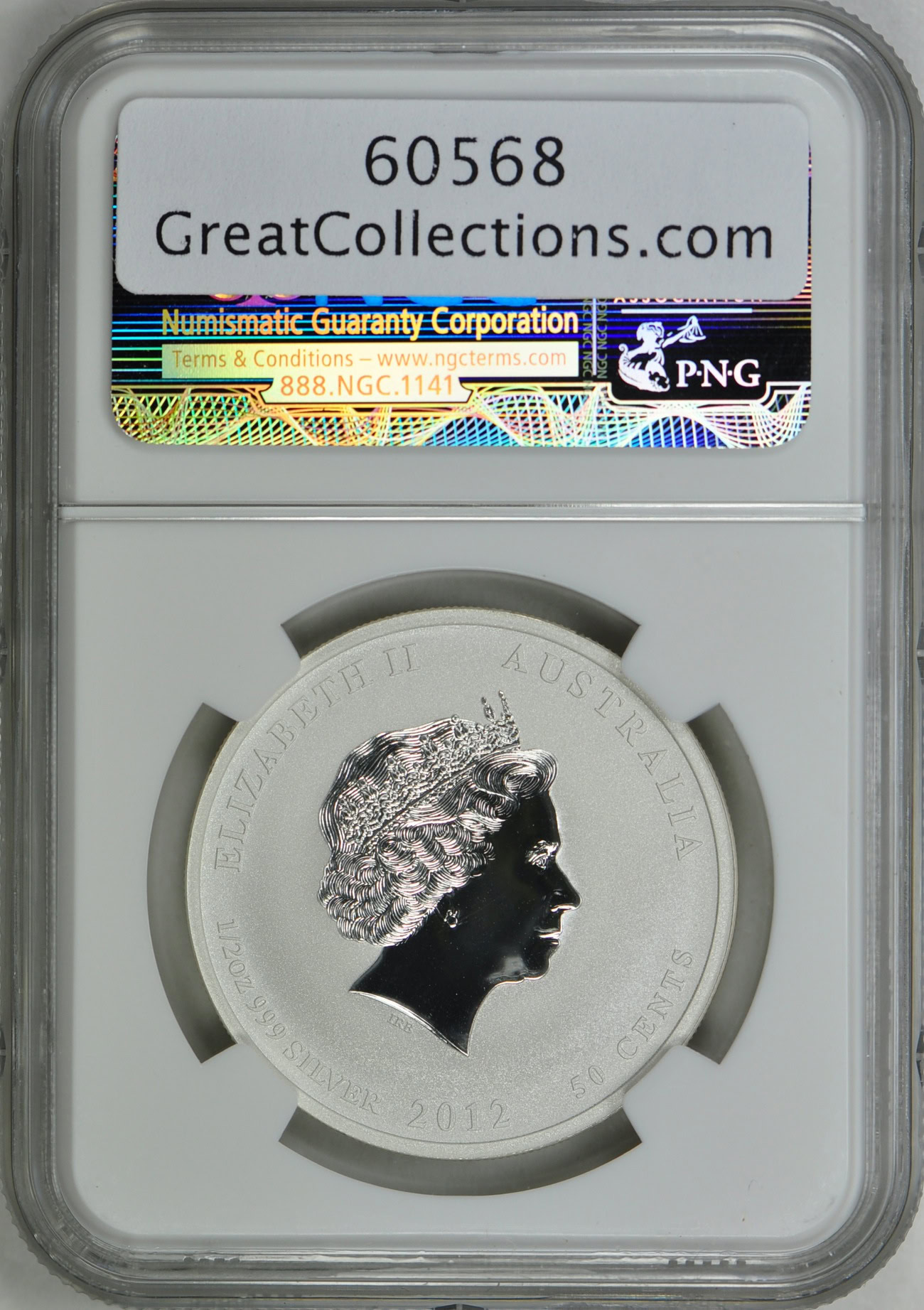 Australia 2012-P S50C Silver Dragon NGC MS-70 (Item 60568