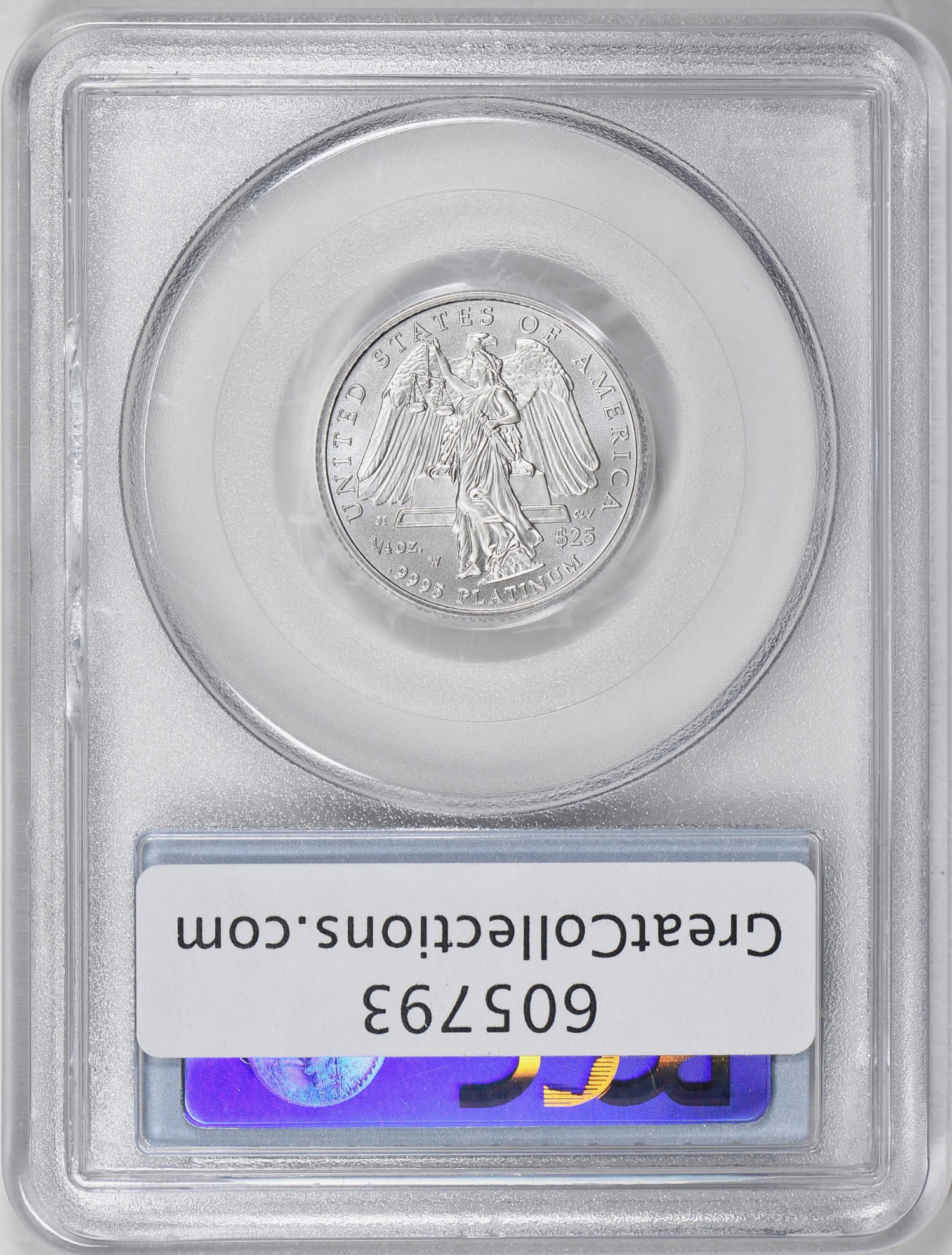 2008W 25 QuarterOunce Platinum American Eagle PCGS MS70 (Item