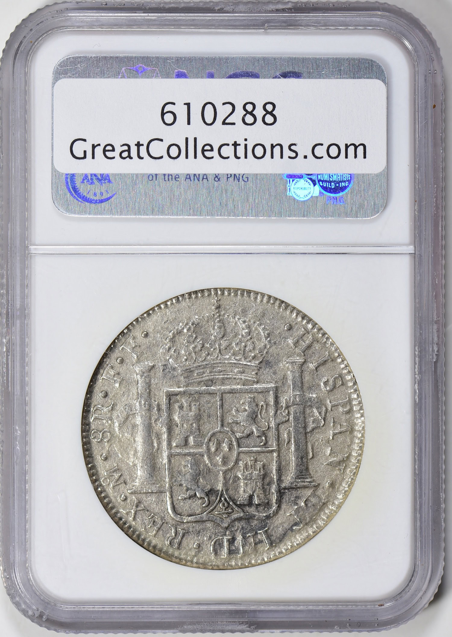 Mexico 1783-Mo FF Silver 8 Reales Shipwreck El Cazador NGC Genuine