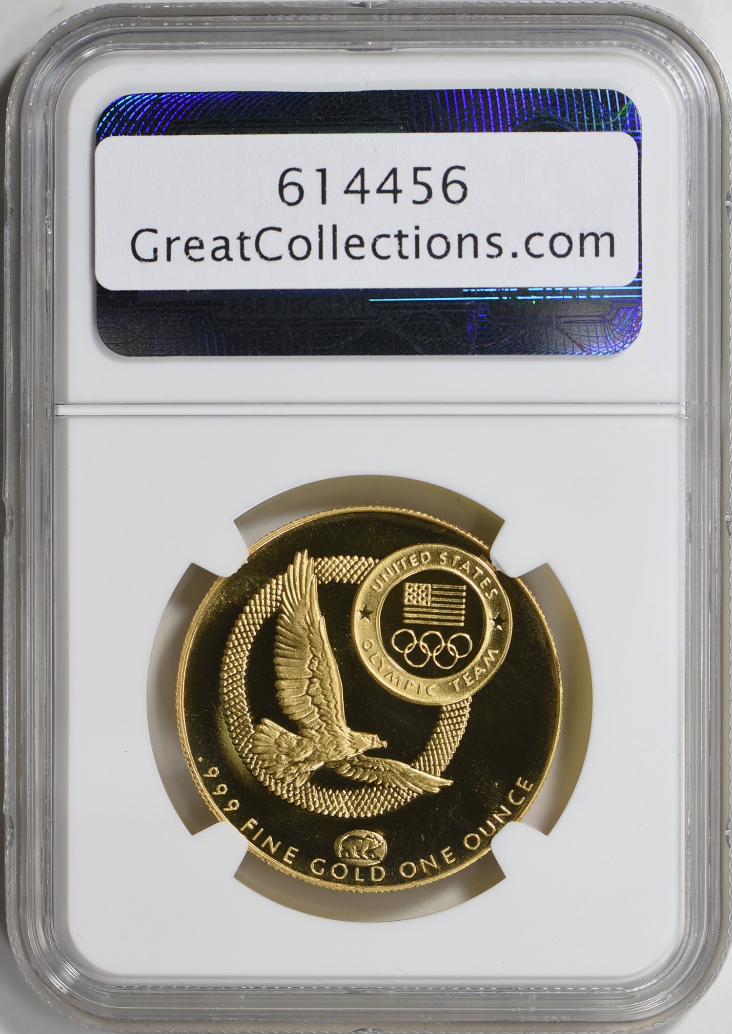 2014 USOC Gold 1 oz. Medal Olympic Winter Games Alpine Skiing NGC