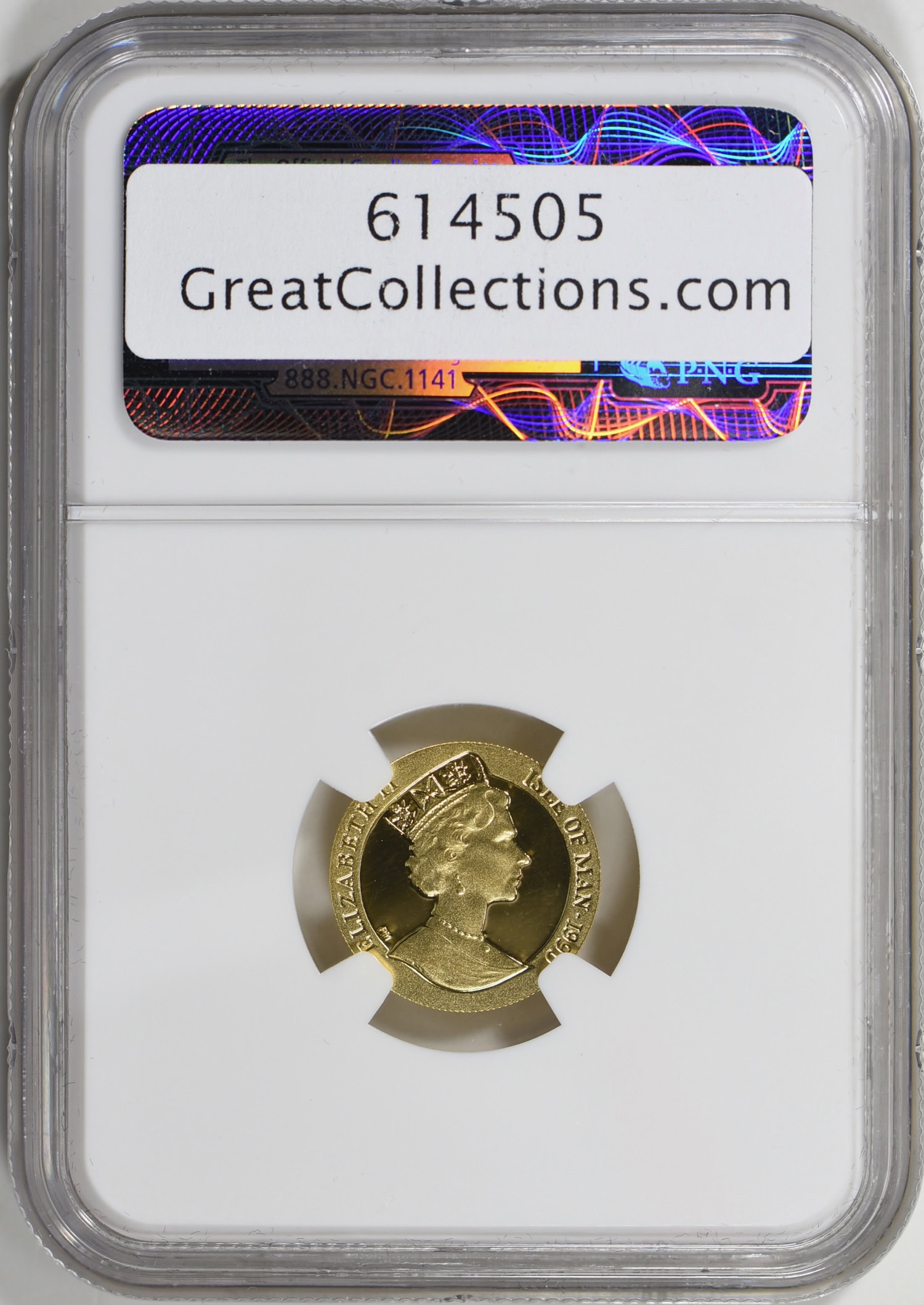 Isle of Man 1990 Gold 1/10 Crown Penny Black Anniversary NGC Proof