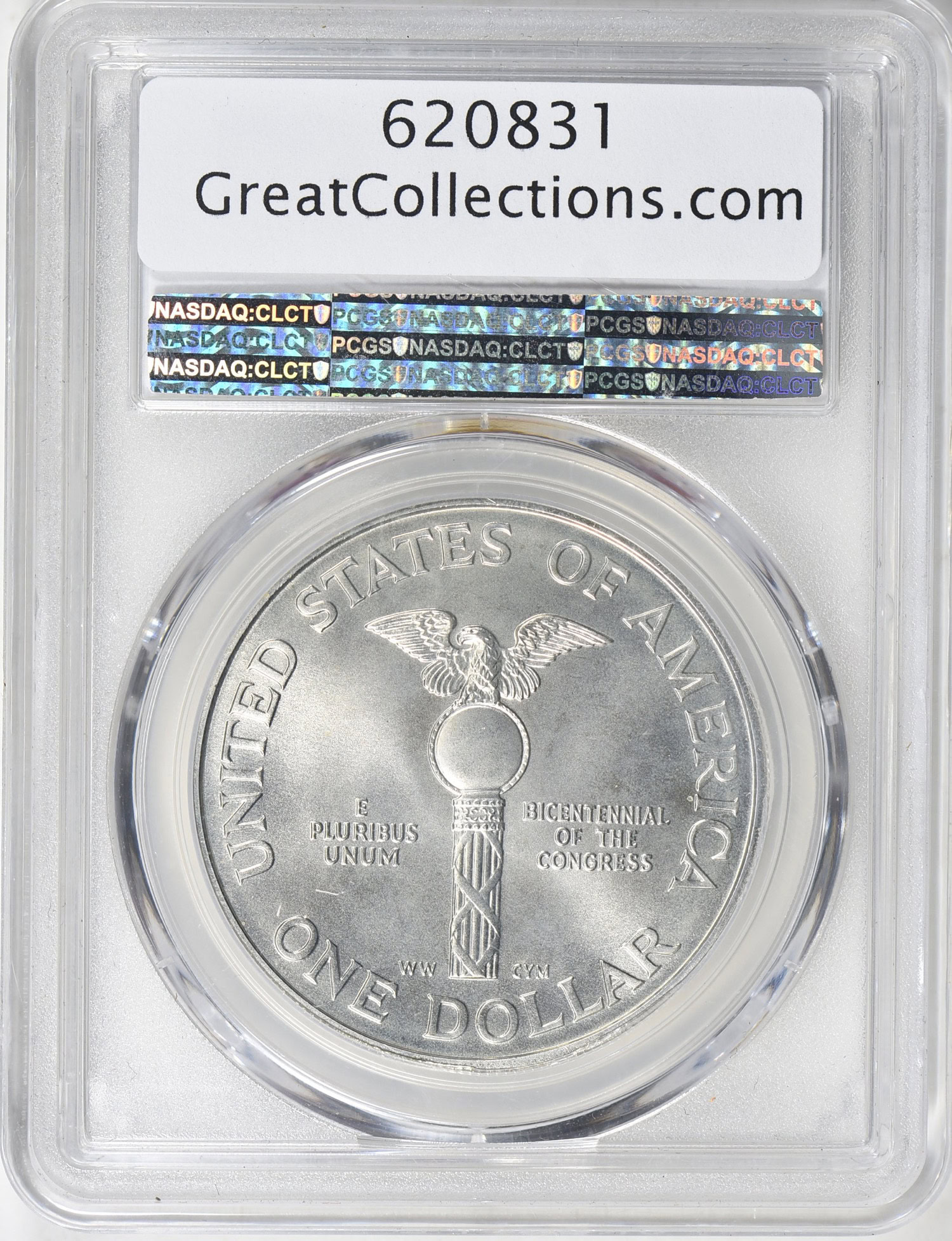 Mint Error 1989-D Congress Bicentennial Silver Dollar 180 Degrees