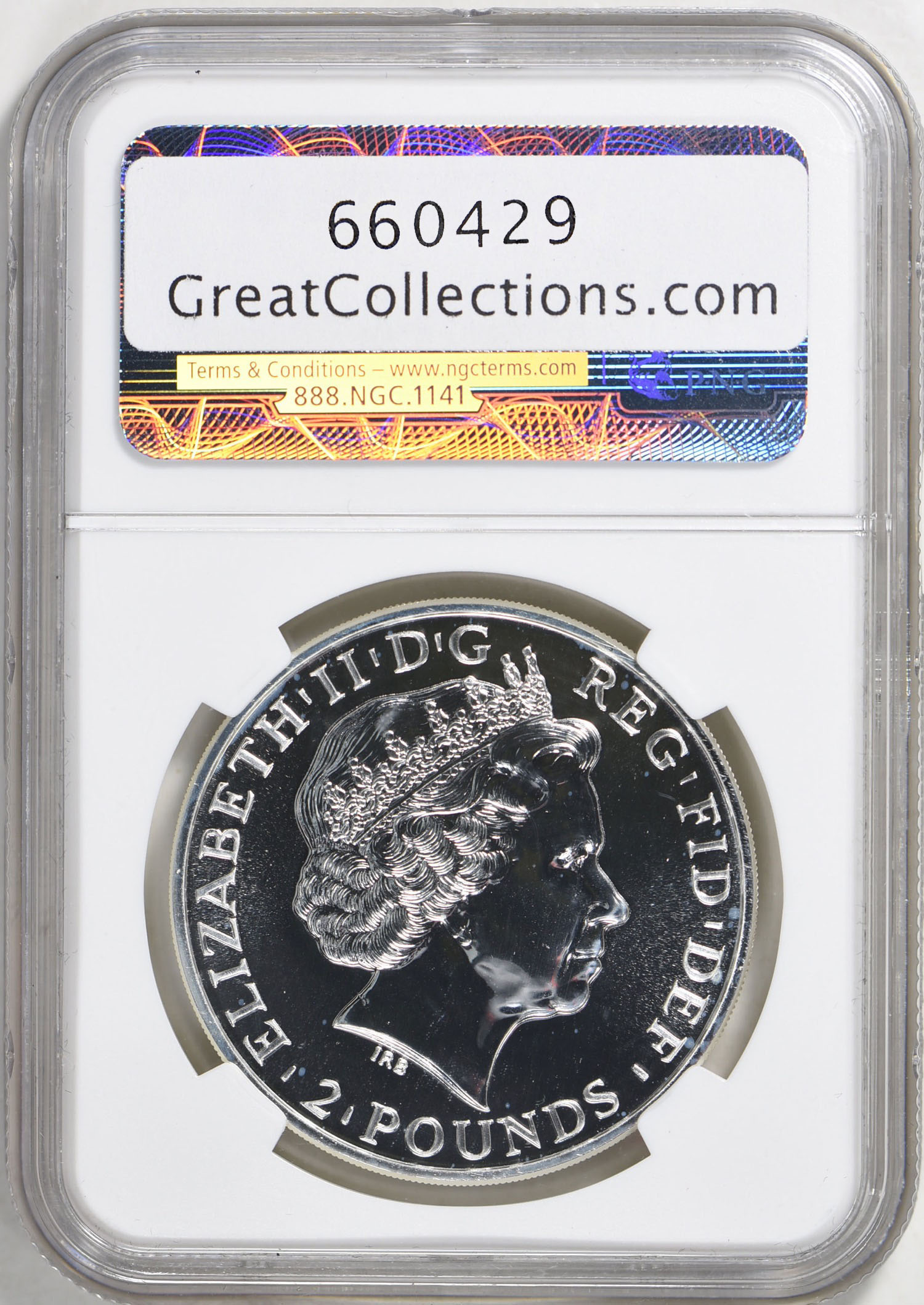 最高鑑定エラー2014年イギリスNGCMS70PLブリタニアS2￡ Great Britain 2014 Silver 2 Pound Britannia Lunar Horse Obverse