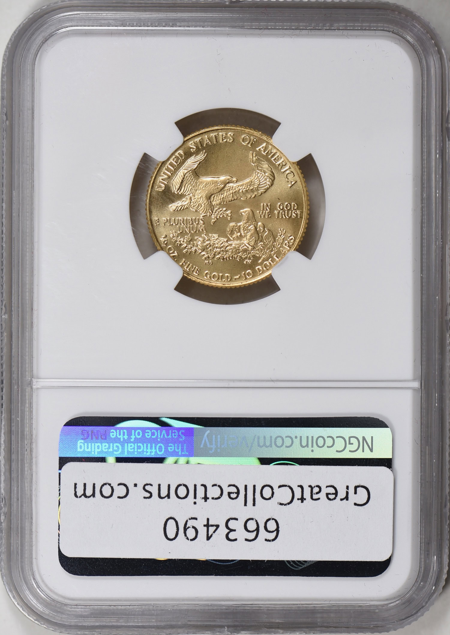 1986 $10 Quarter-Ounce Gold American Eagle NGC MS-69 (Don Everhart