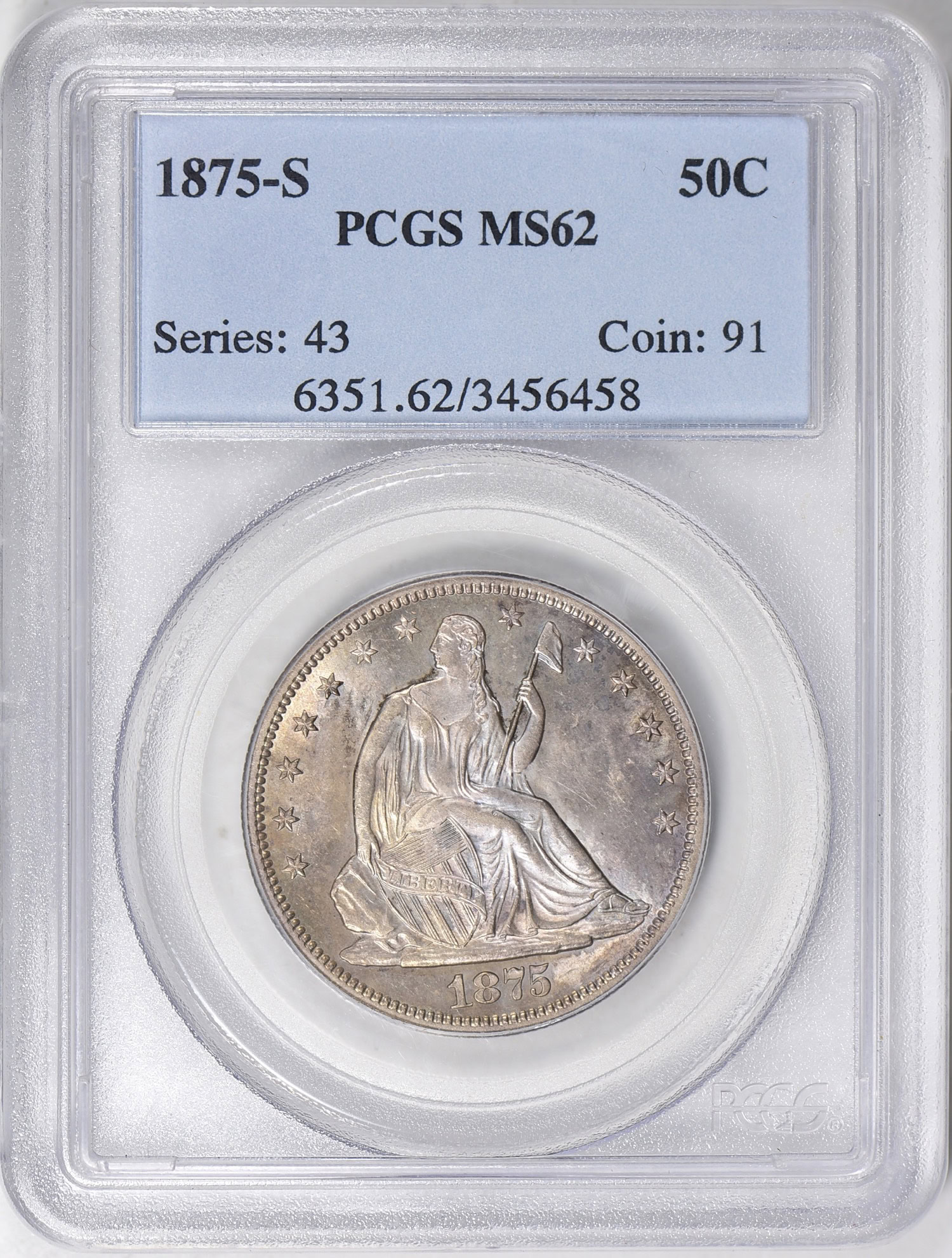 1875-S Seated Liberty Half Dollar PCGS MS-62 (Item 685915