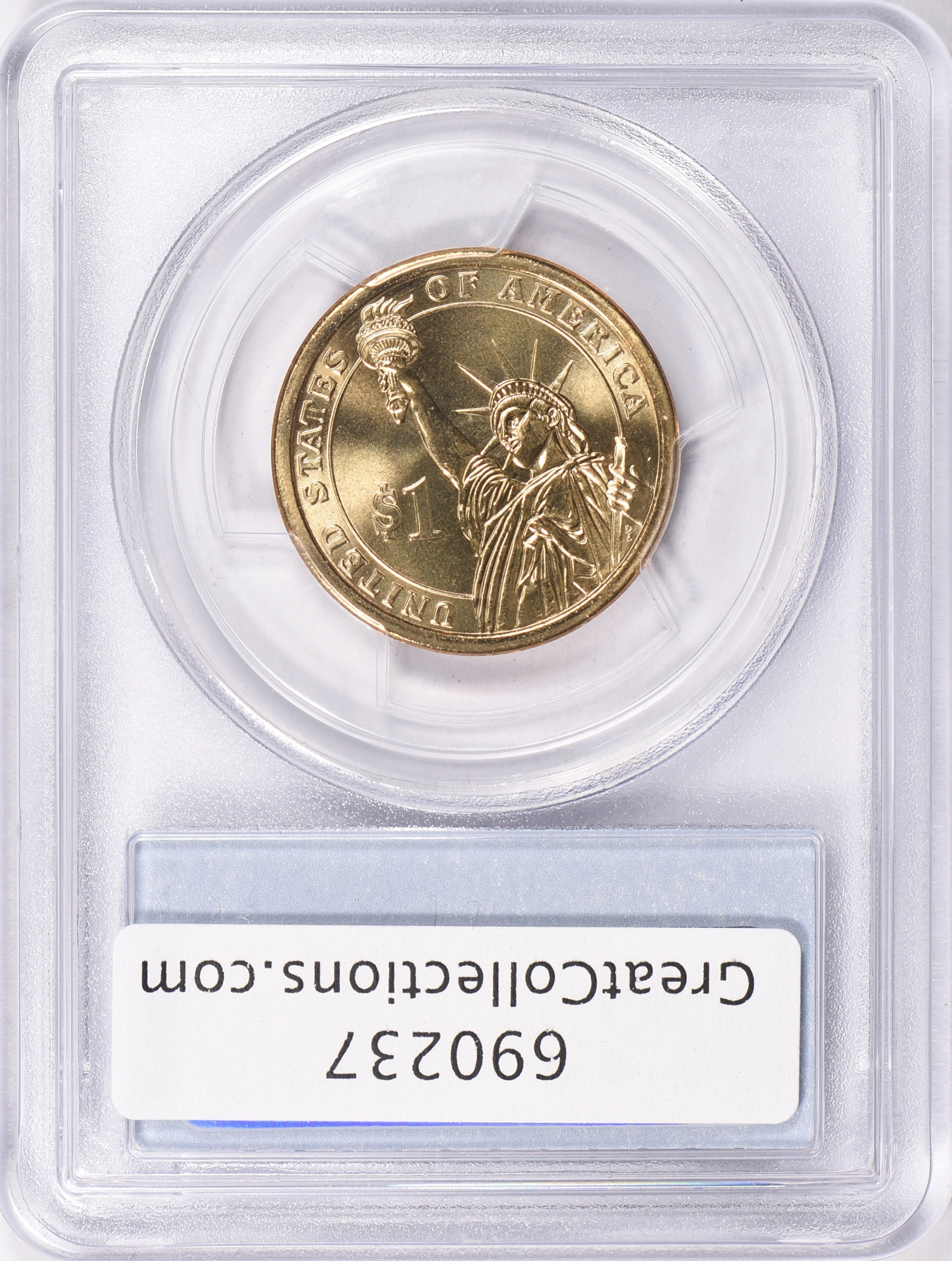 Mint Error (2010) $1 Presidential Dollar Millard Fillmore Missing