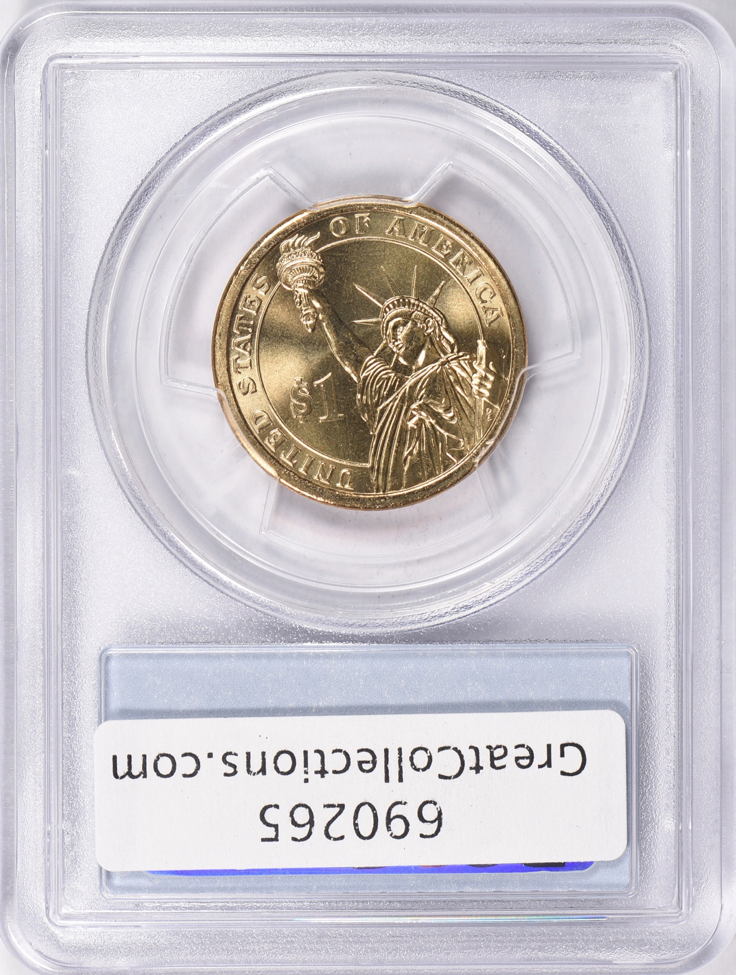 Mint Error (2010) $1 Presidential Dollar Millard Fillmore Missing
