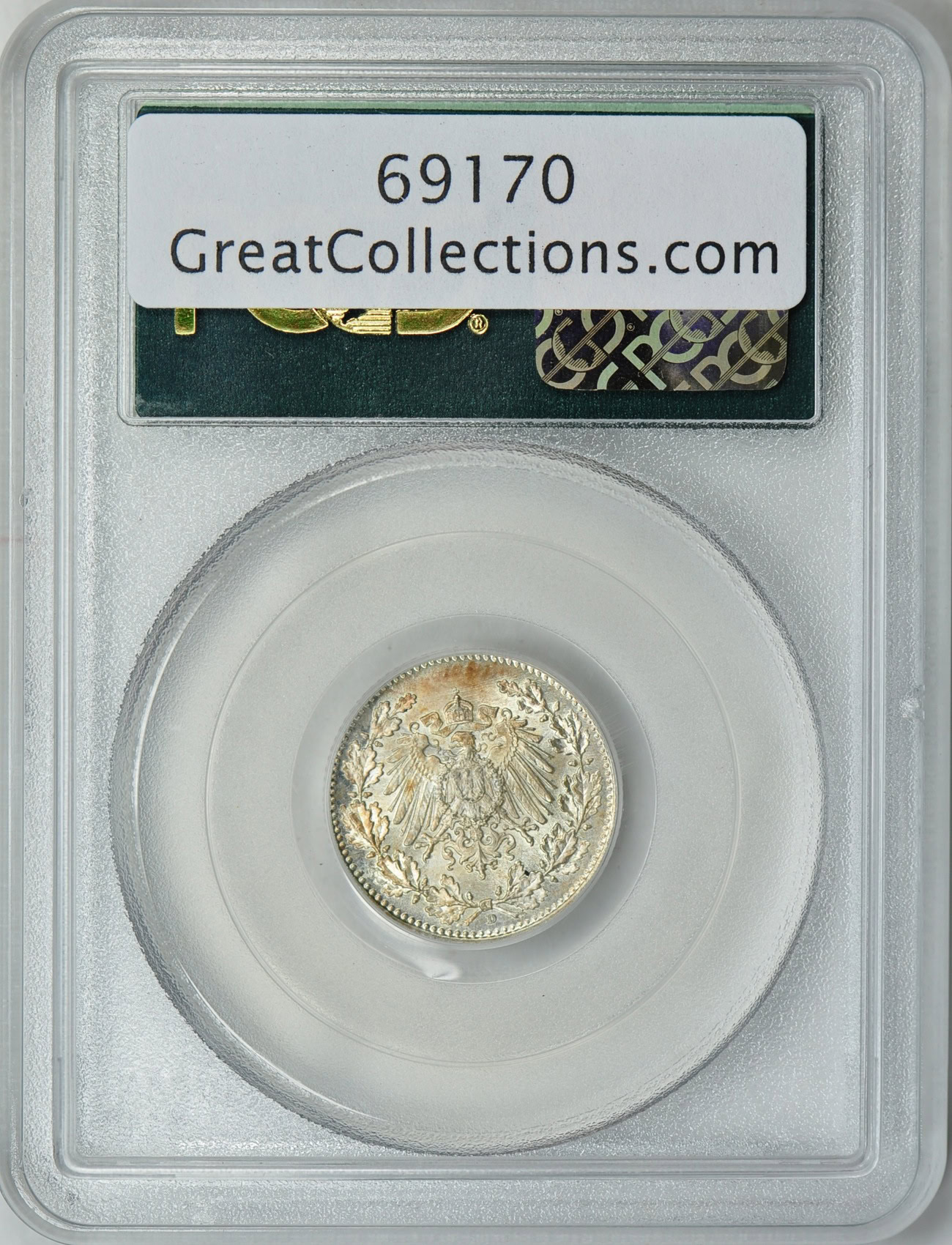 Germany 1918D 1/2 Mark PCGS MS66 OGH (Item 69170) GreatCollections