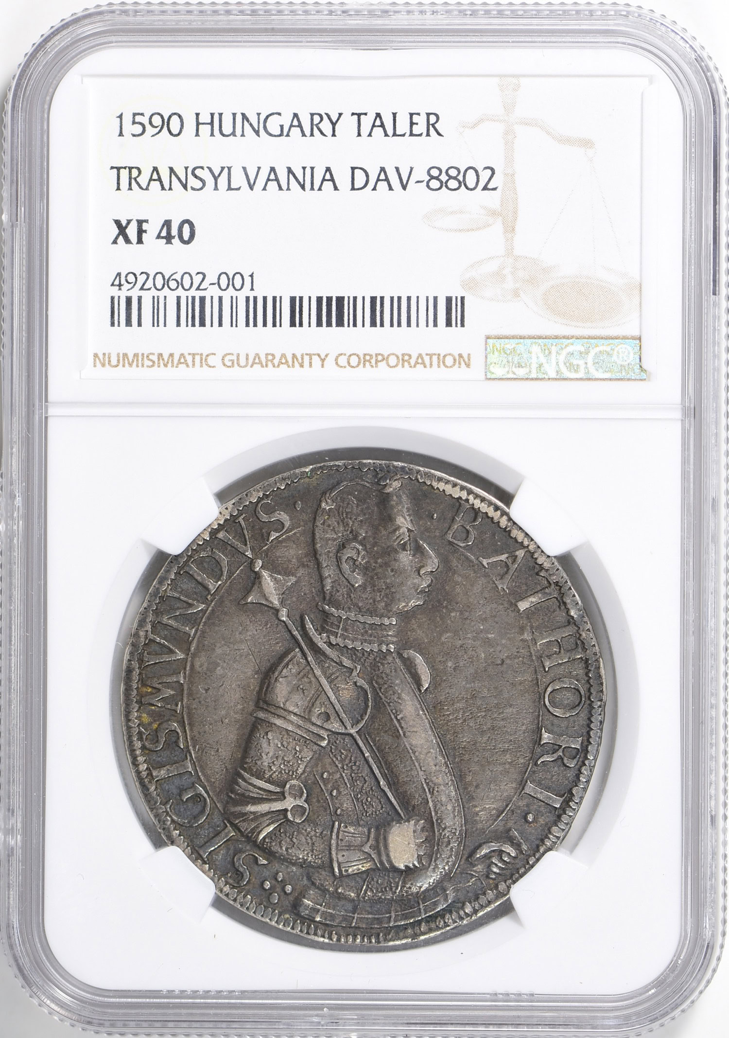 Hungary - Transylvania 1590 Silver Thaler Dav-8802 Nagybanya Mint
