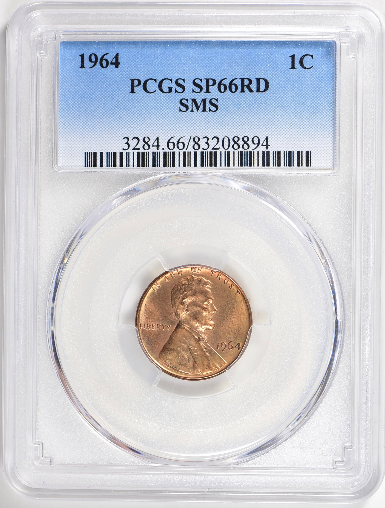 1964 Lincoln Cent SMS PCGS SP-66 RD (Item 697948