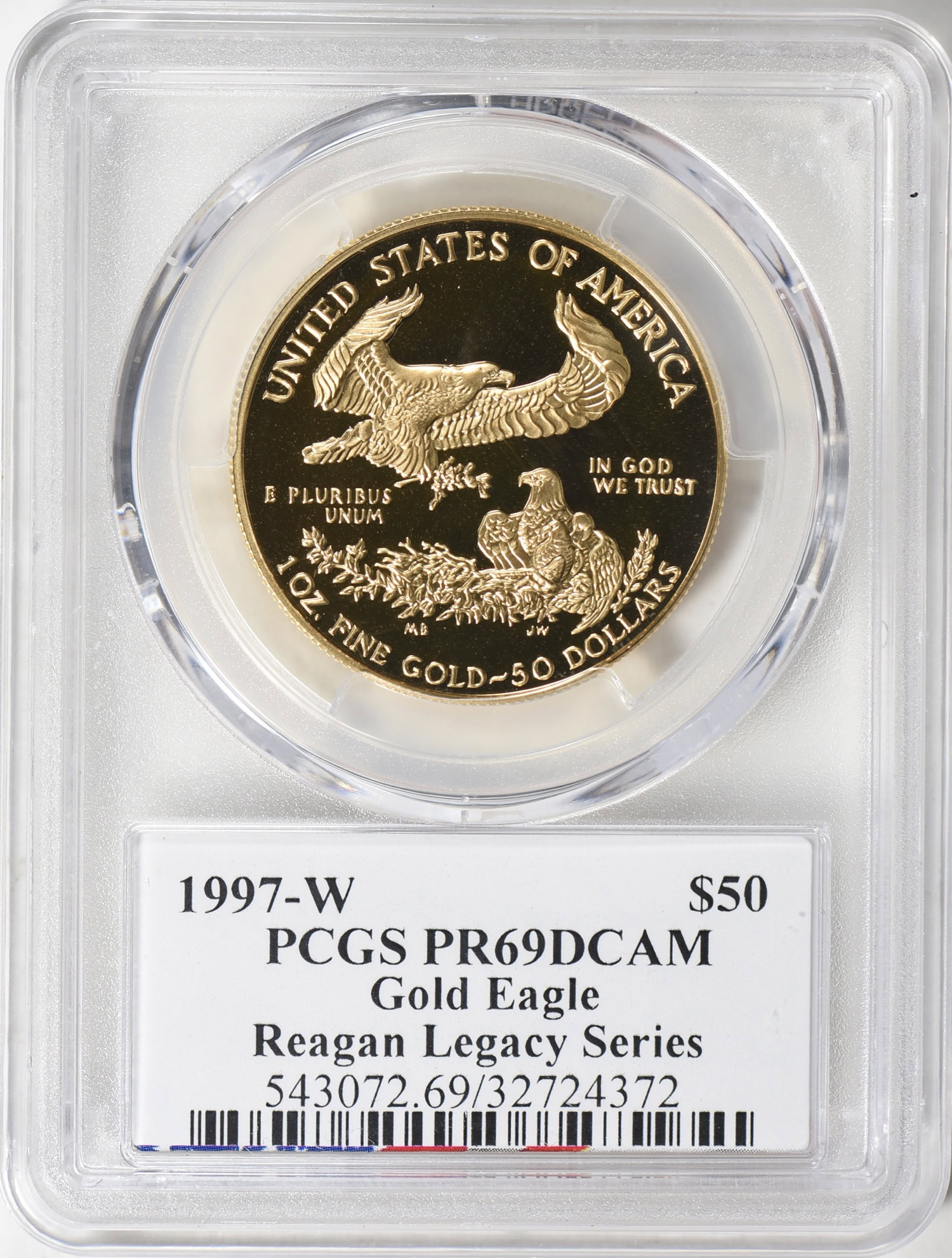 1997-W $5, $10, $25 and $50 Gold American Eagle Set Reagan Legacy