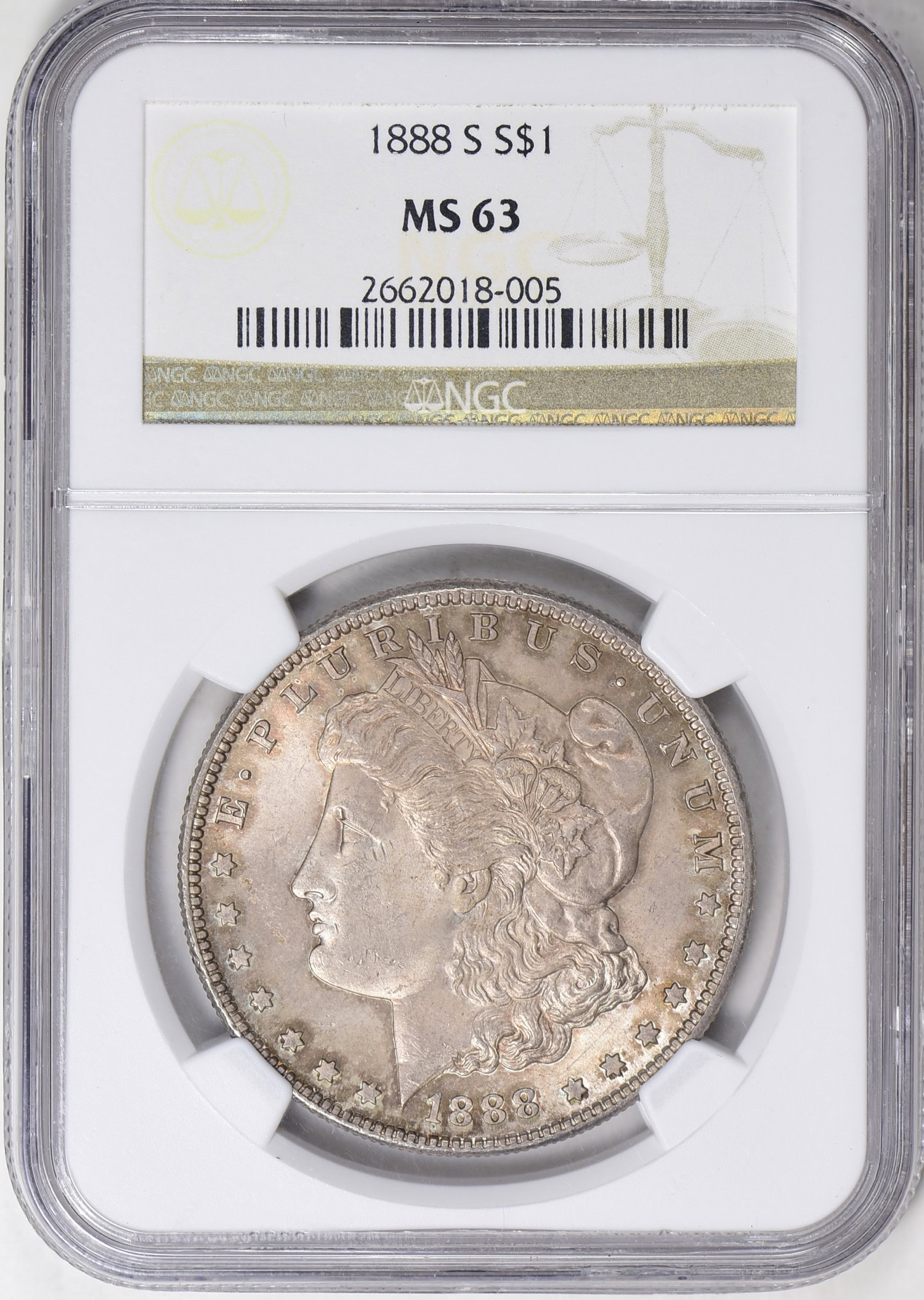 1888-S Morgan Silver Dollar NGC MS-63 (Item 701614