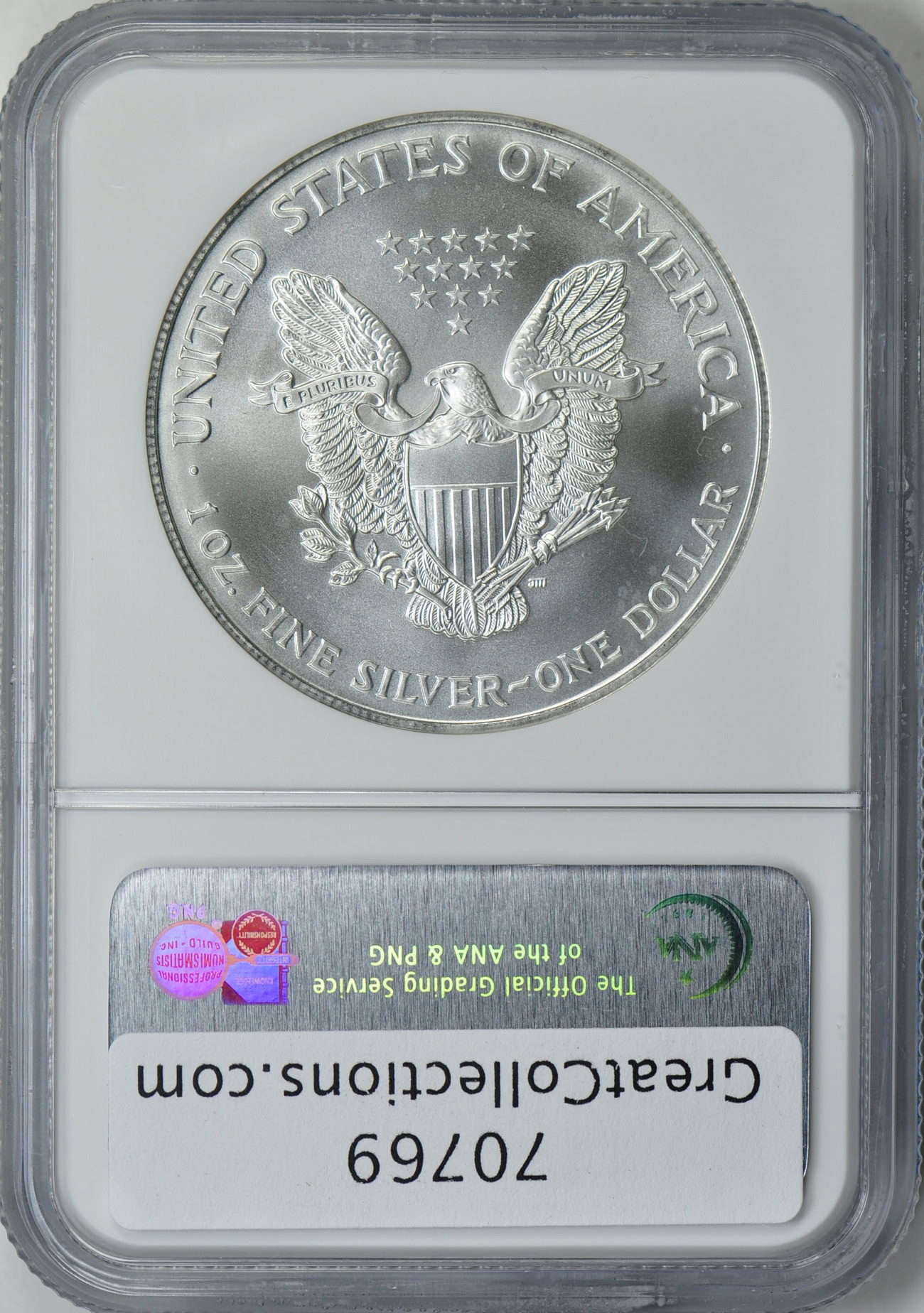 1996 $1 Silver Eagle NGC MS-69 (Windy City Monster Box Hoard