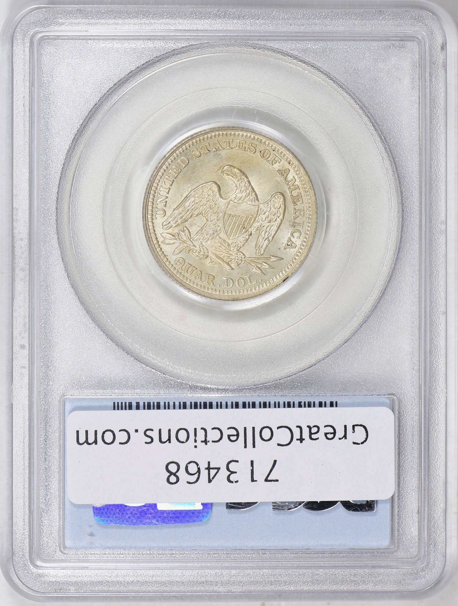 1858 Seated Liberty Quarter PCGS MS-64 (CAC Green) (Item 713468