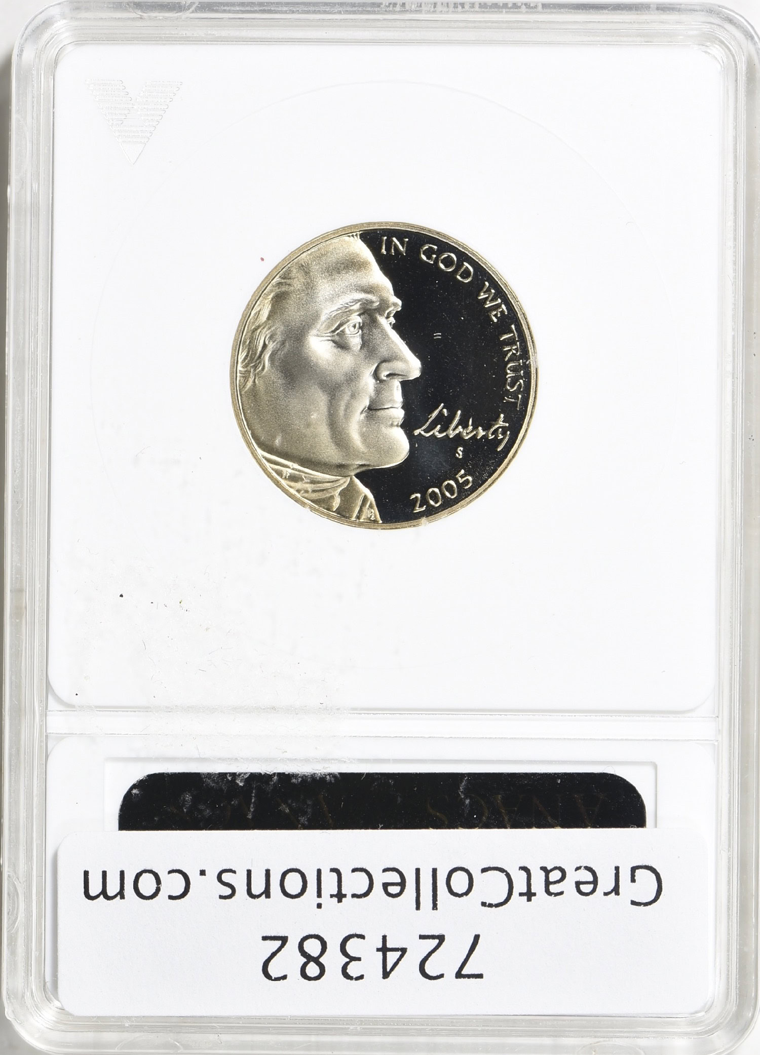2005-S Jefferson Nickel American Bison Detached Leg ANACS Proof-68