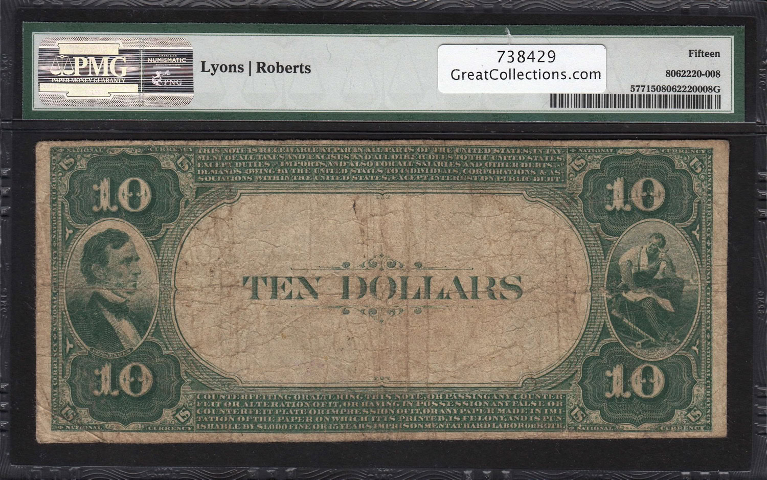 Fr. 577 Mitchell, South Dakota 1882 The First National Bank $10