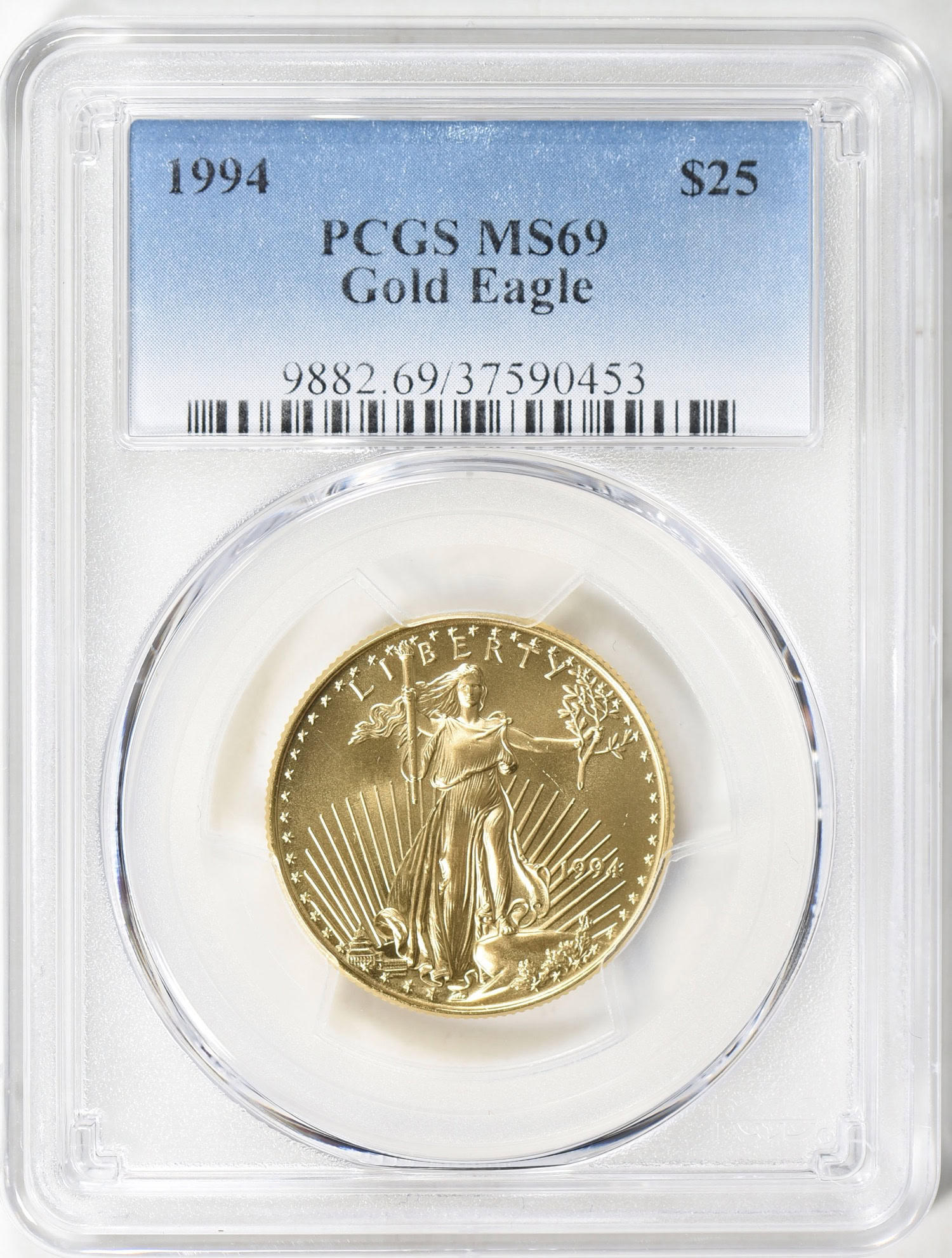 1994 $25 Half-Ounce Gold American Eagle PCGS MS-69 (Item 739216 ...
