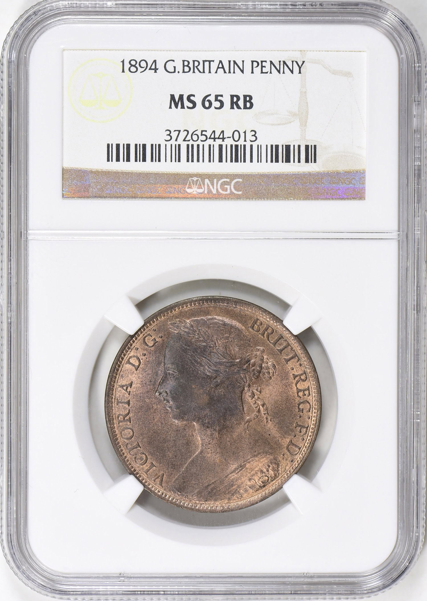 Great Britain 1894 Penny S-3954 NGC MS-65 RB (Item 748557