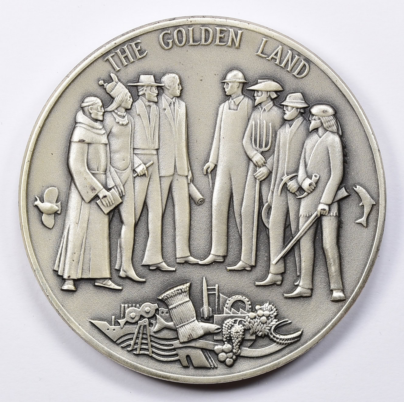 1969 California Bicentennial Silver Medal By Van Sant Uncertified
