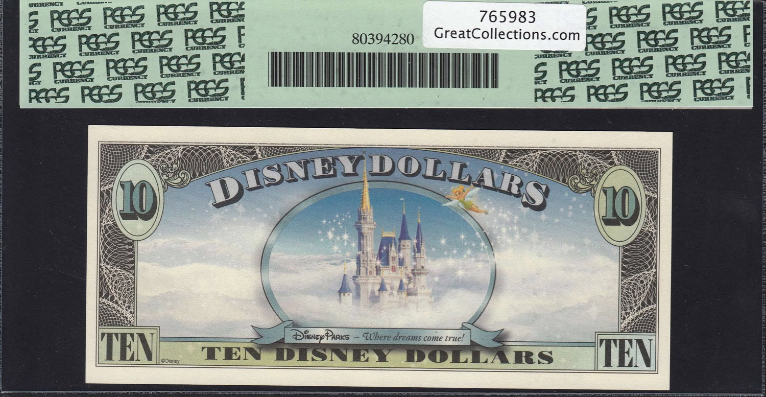2007 $10 Disney Dollar Disneyland 20th Anniversary of Disney