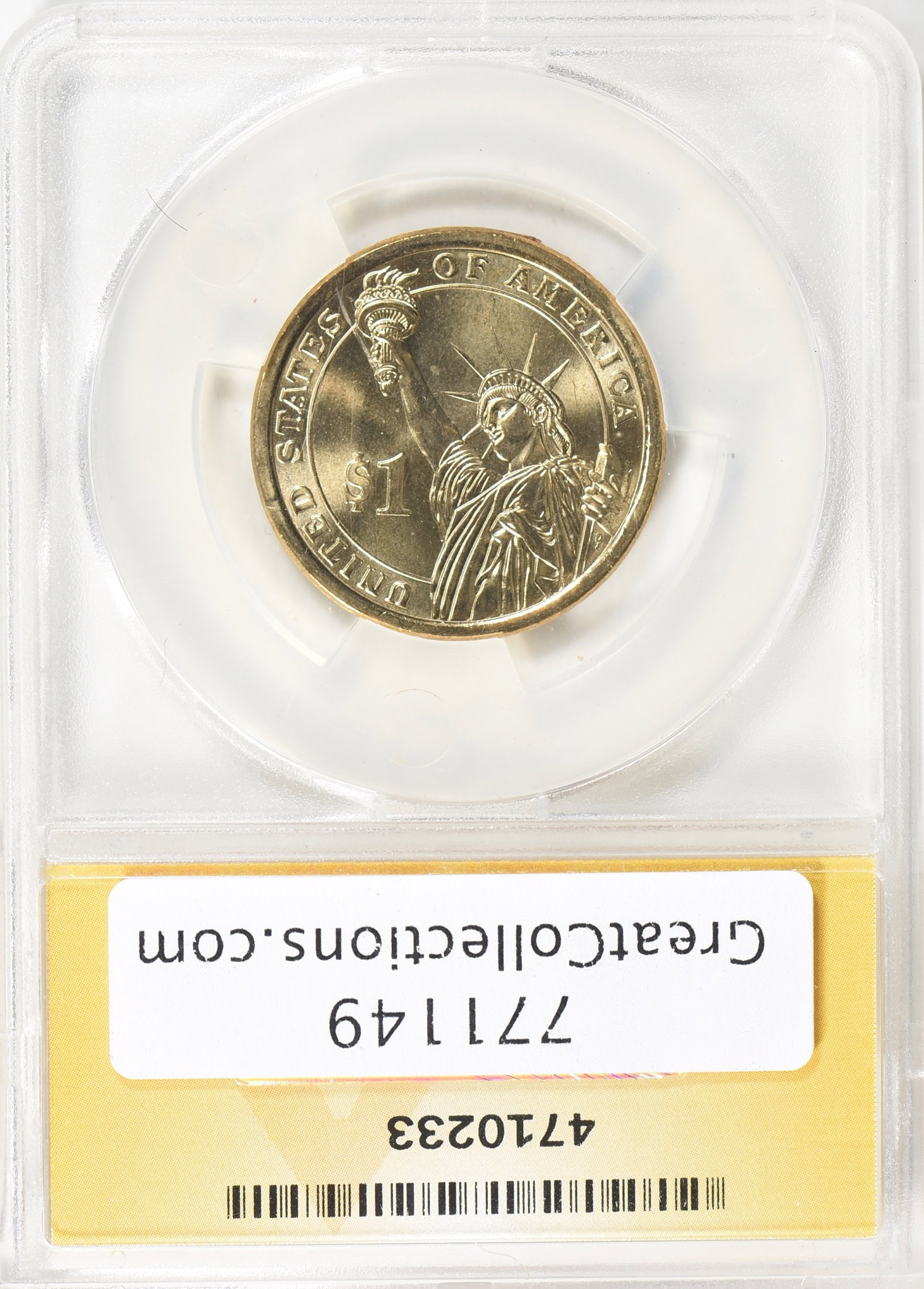 Mint Error 2011-D $1 Presidential Dollar Andrew Johnson Slipped