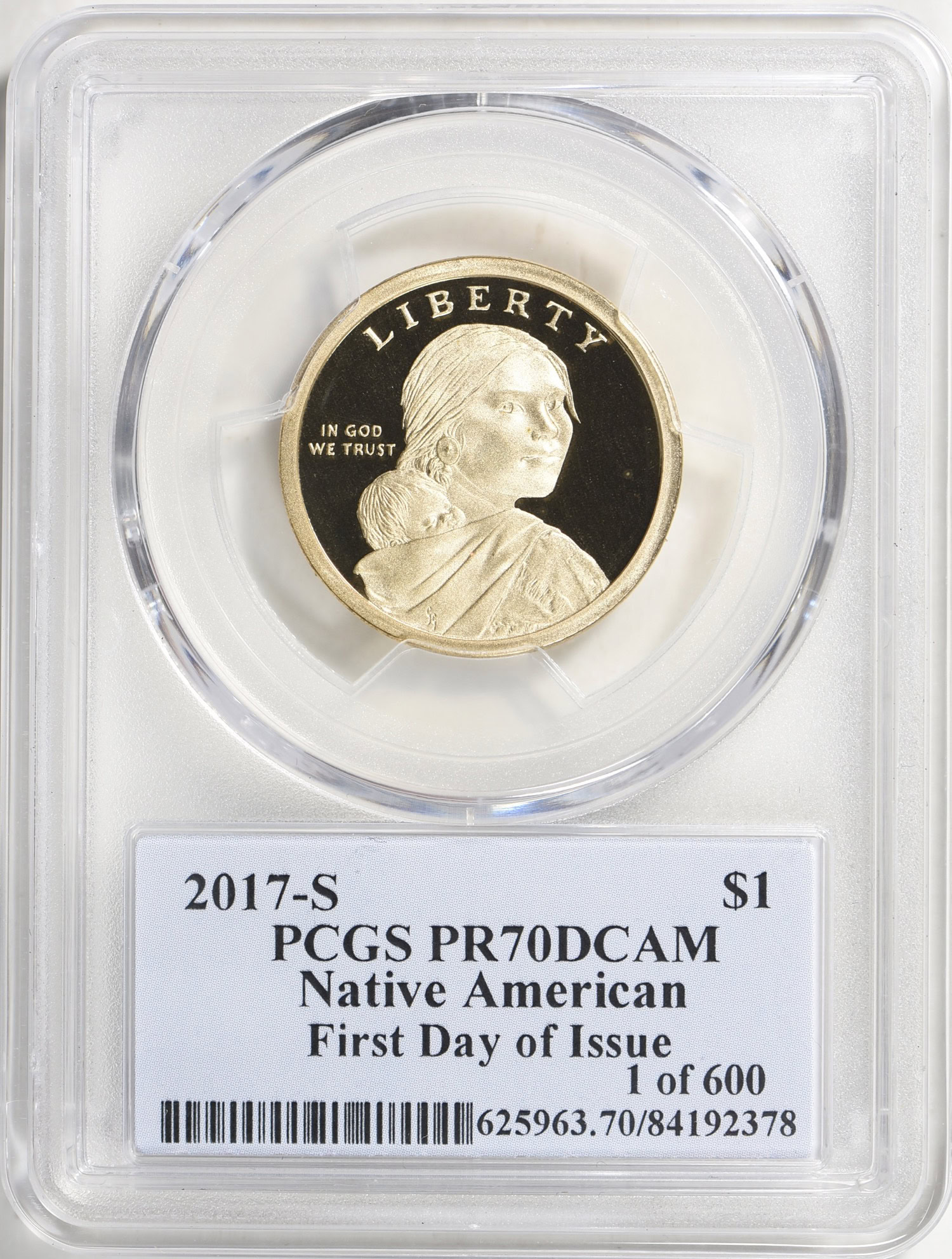 2017-S Sacagawea Dollar Native American First Day of Issue PCGS