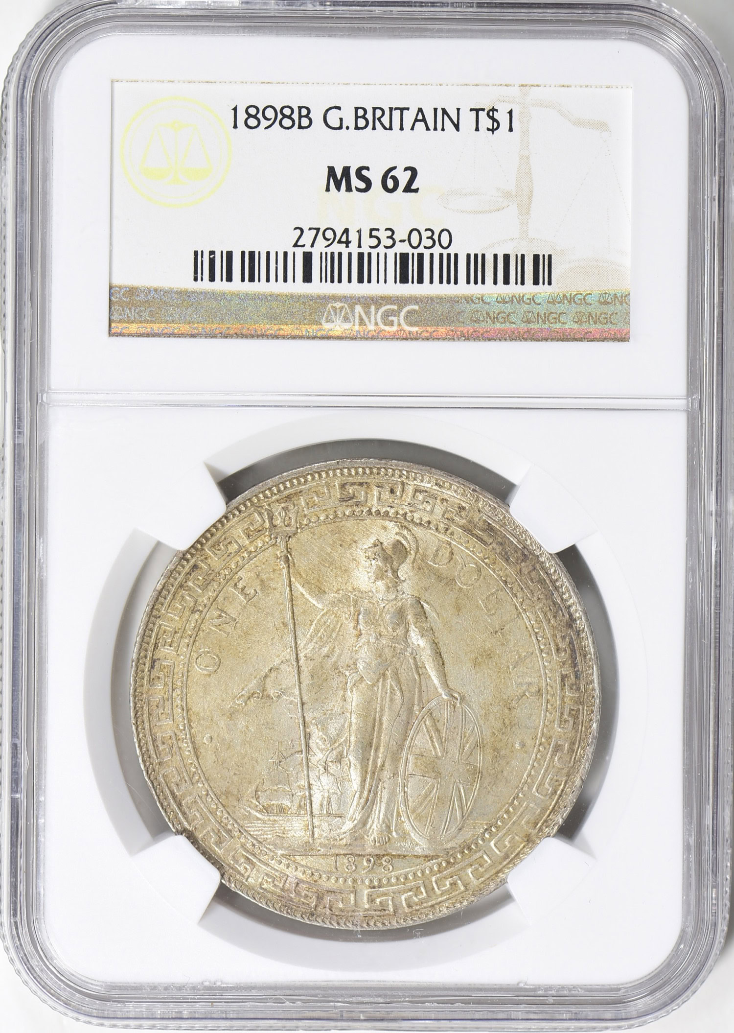 NGC-MS62 British Trade Dollar イギリス貿易銀 Dollar 1930-UNC 世界