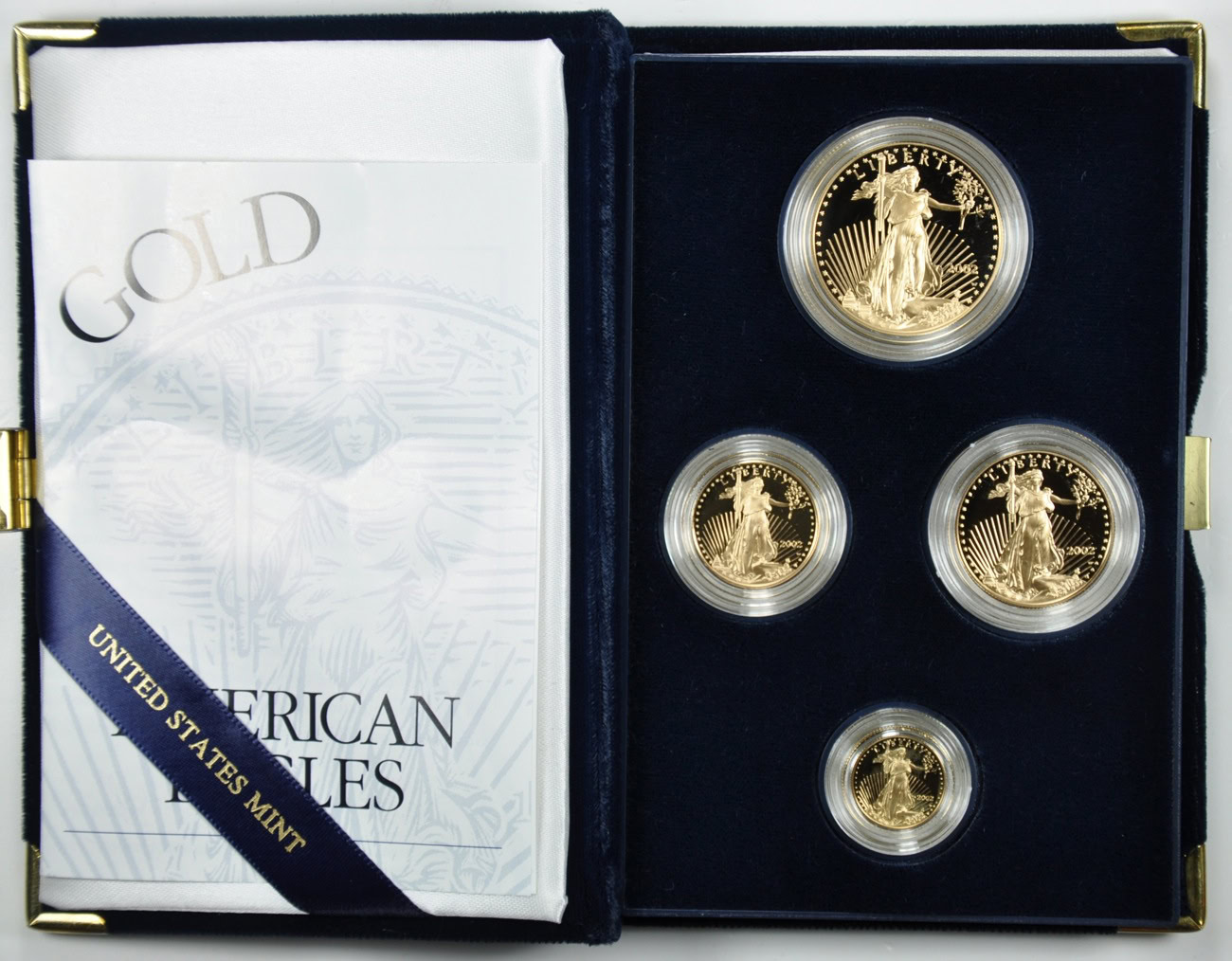 2002-W $5, $10, $25 and $50 American Eagle Gold Proof Set in