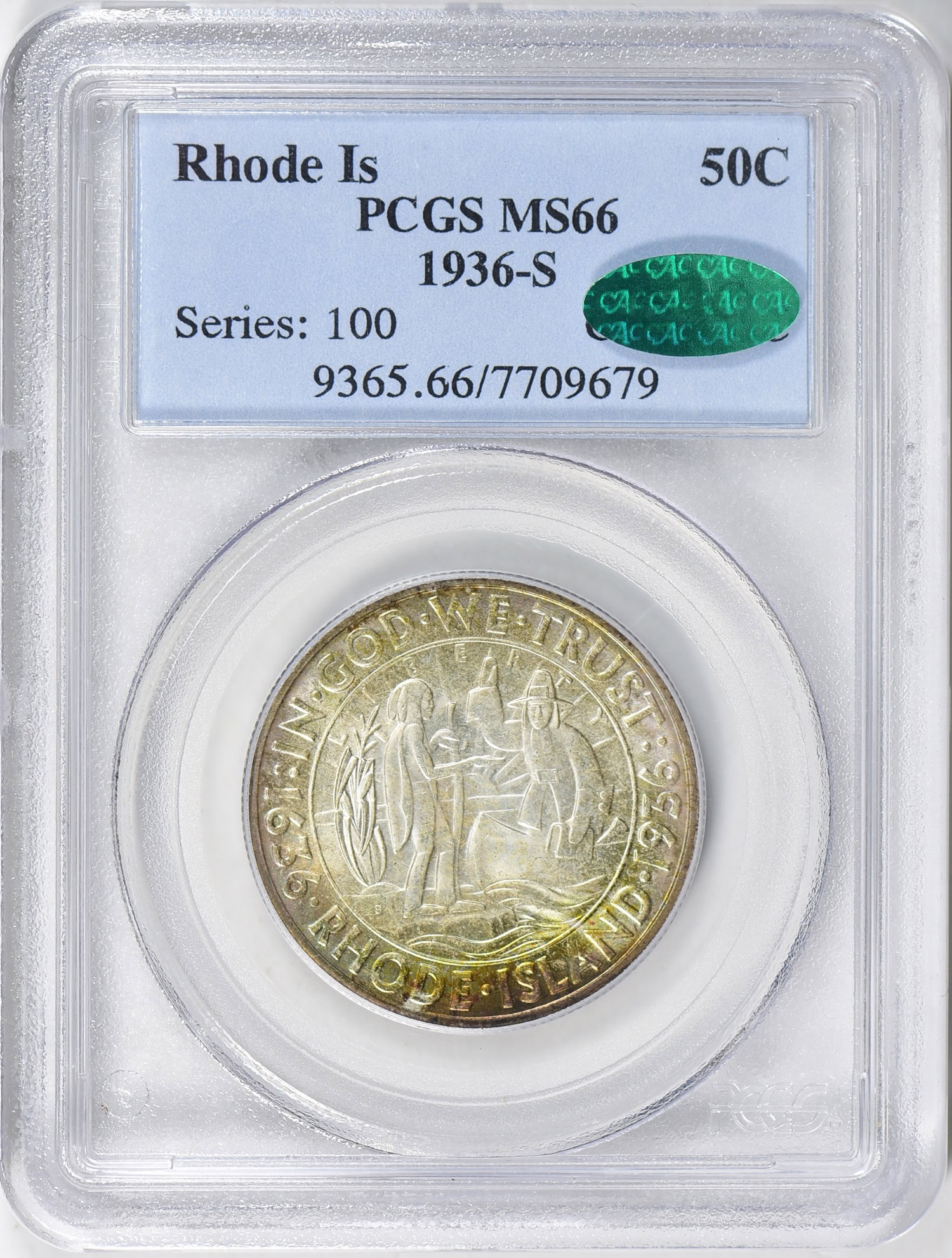 1936-S Providence, Rhode Island Tercentenary Half Dollar PCGS MS