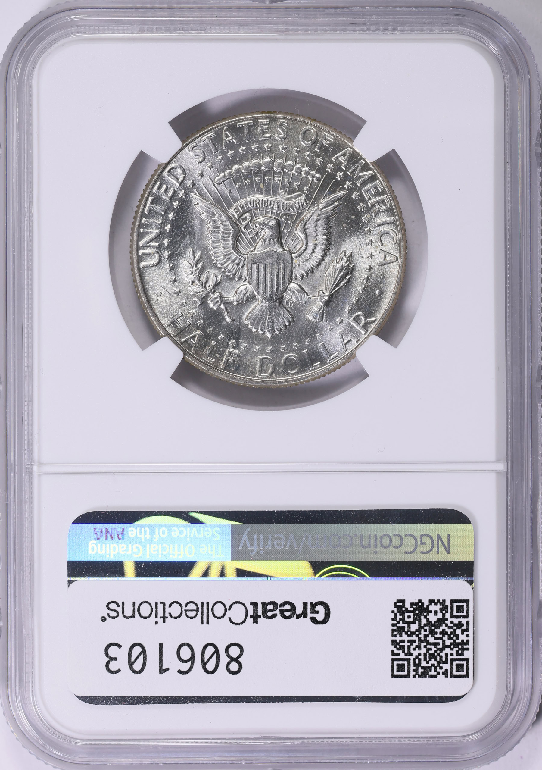 1967 Kennedy Half Dollar NGC MS-67 (Item 806103) | GreatCollections ...