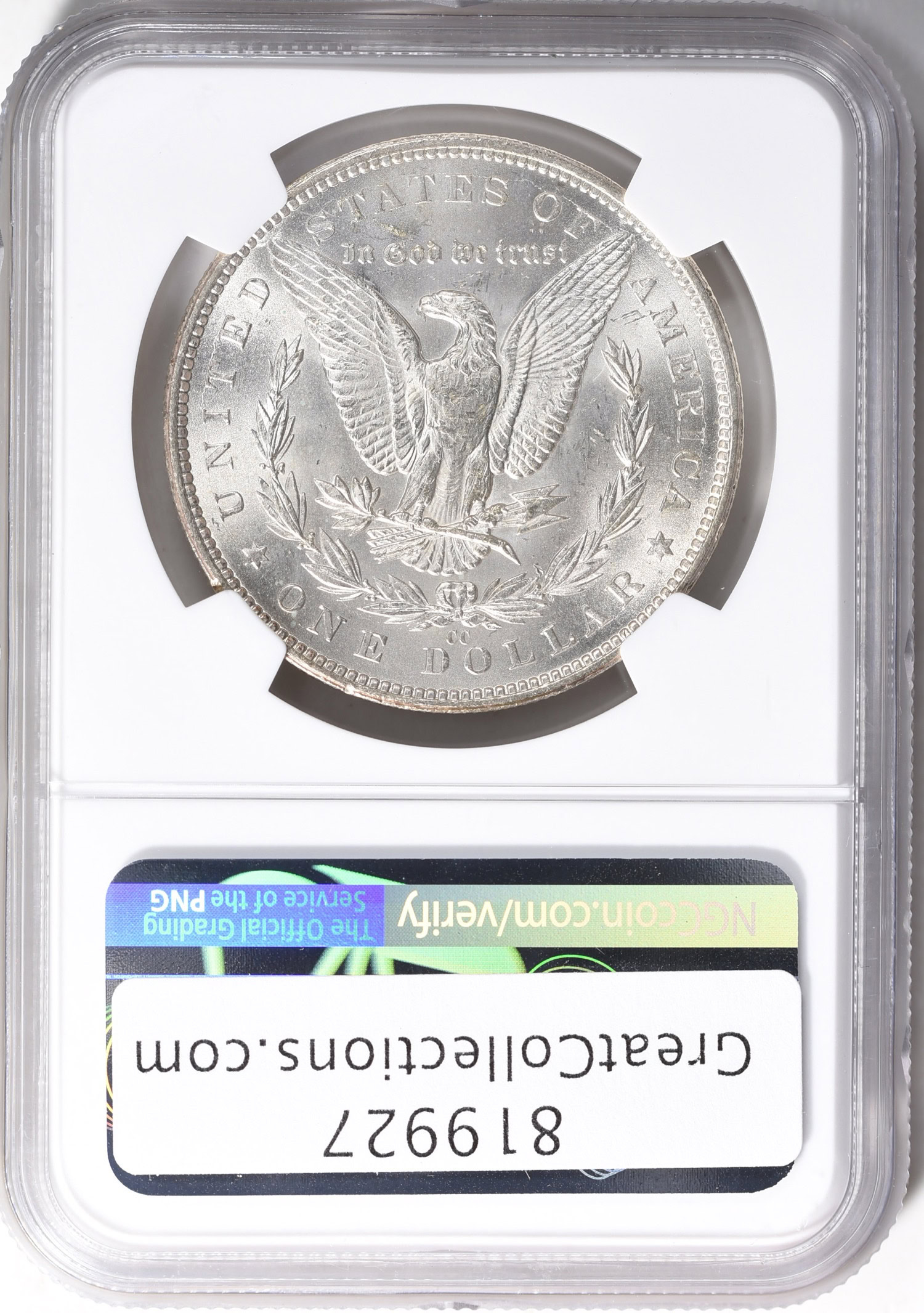 1883-CC Morgan Silver Dollar NGC MS-64 (Rick Harrison Signed Label