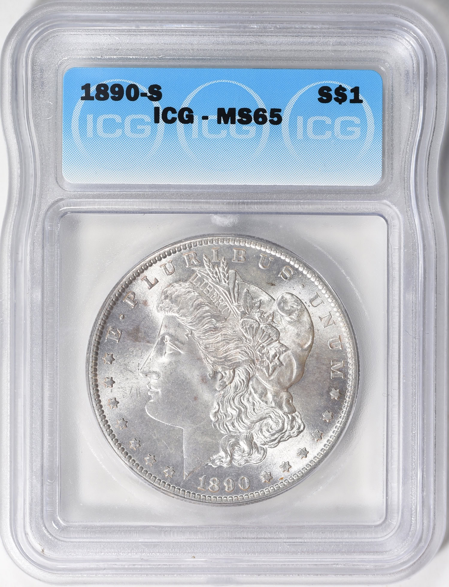 1890-S Morgan Silver Dollar ICG MS-65 (Item 821879