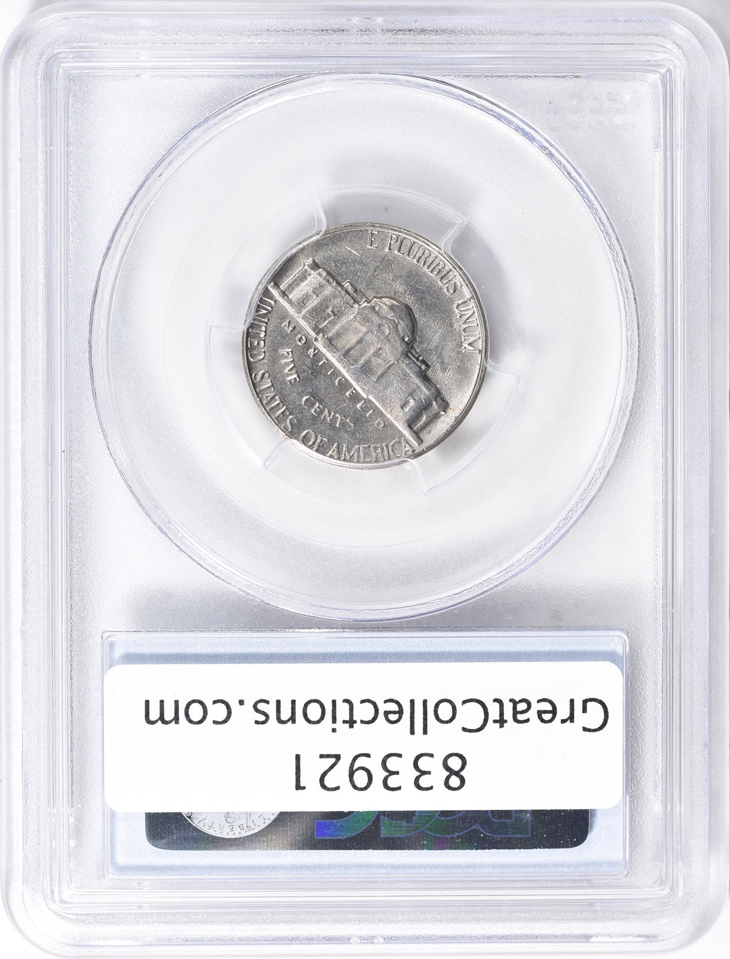 Mint Error 1966 Jefferson Nickel 45 Degree Rotated Reverse PCGS MS