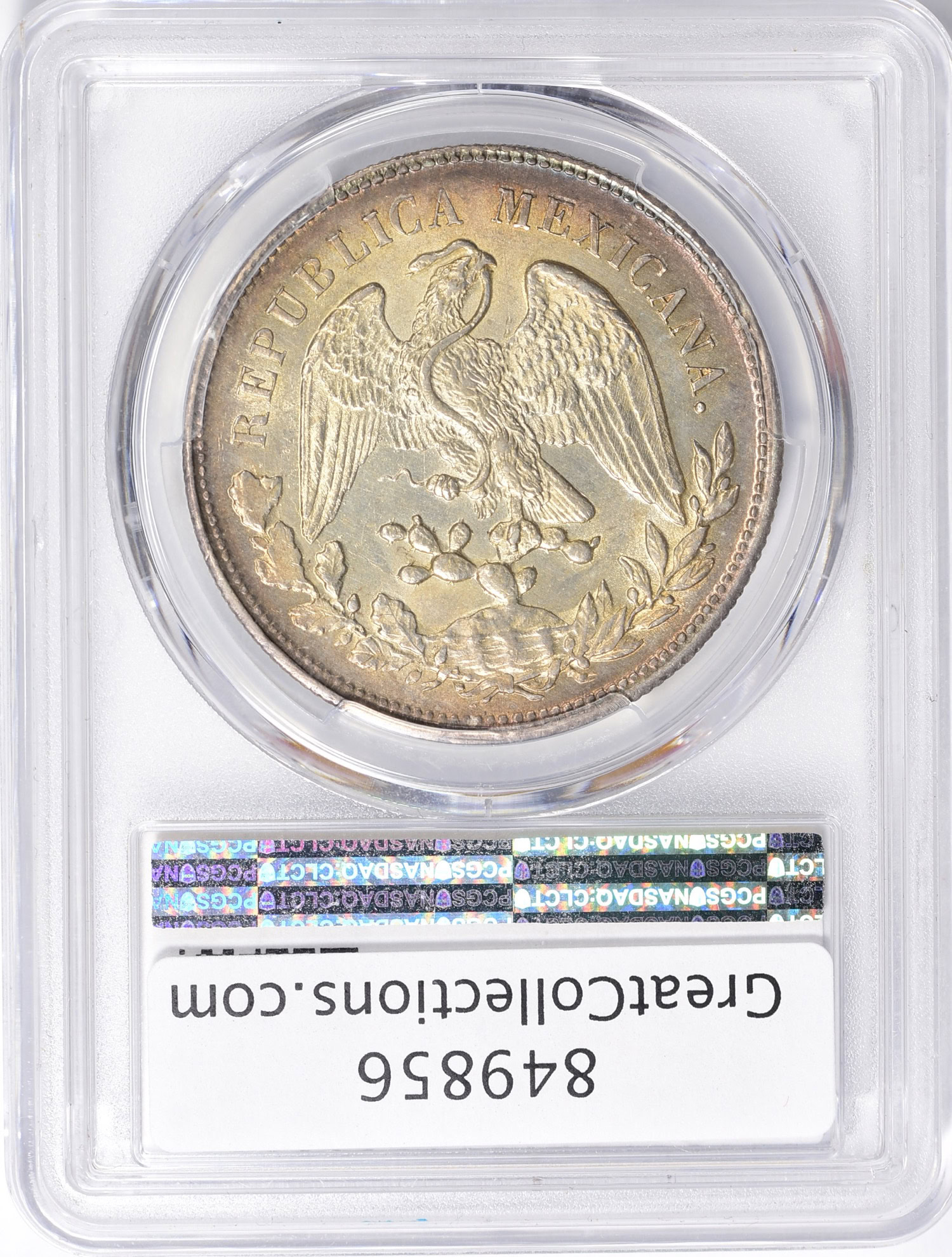 Mexico 1901-Zs FZ Silver Peso KM-409.3 PCGS MS-62 (Toned) (Item