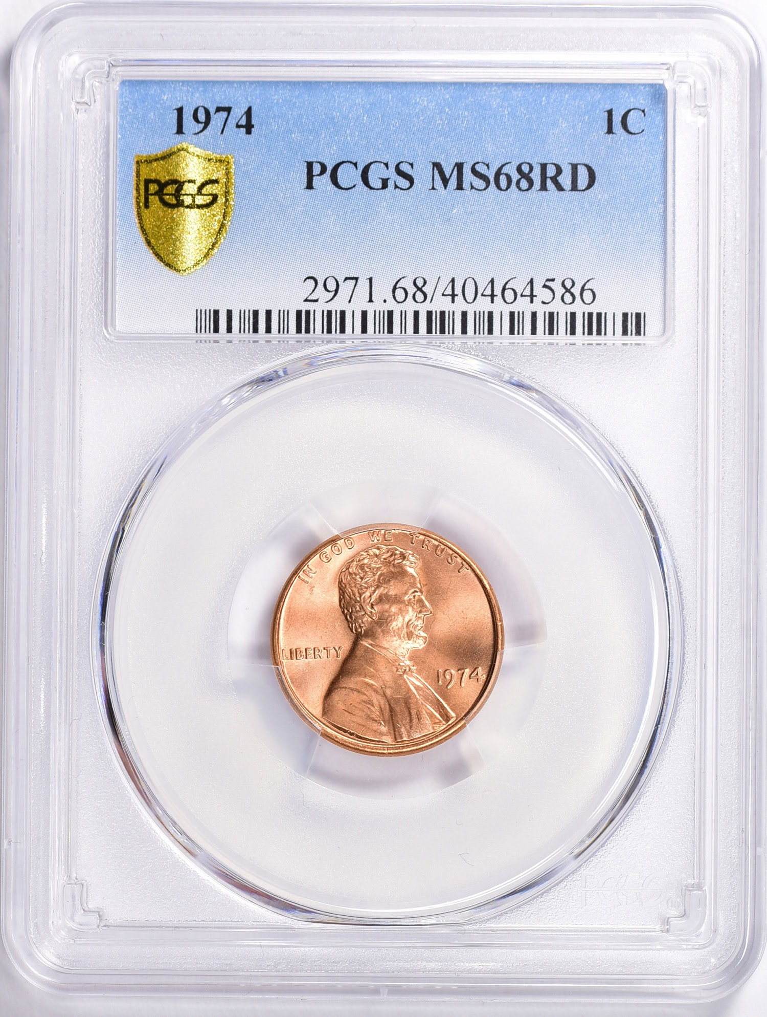 1974 Lincoln Cent PCGS MS-68 RD (Item 858225) | GreatCollections
